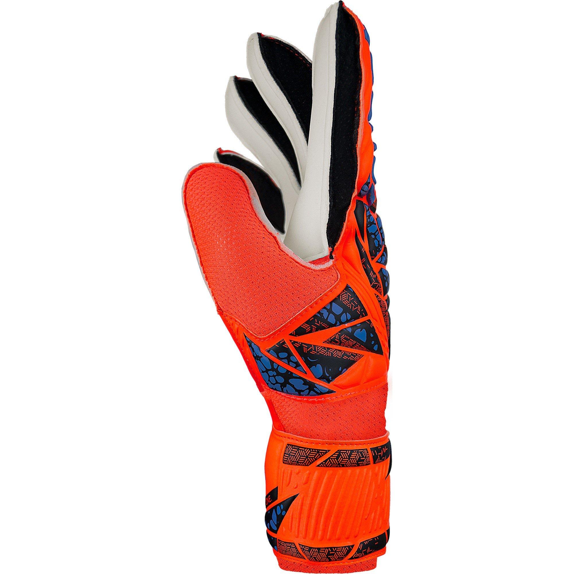 Hyp Orange/Blu - Reusch - Kids' Attrakt Solid Goalkeeper Gloves - 4