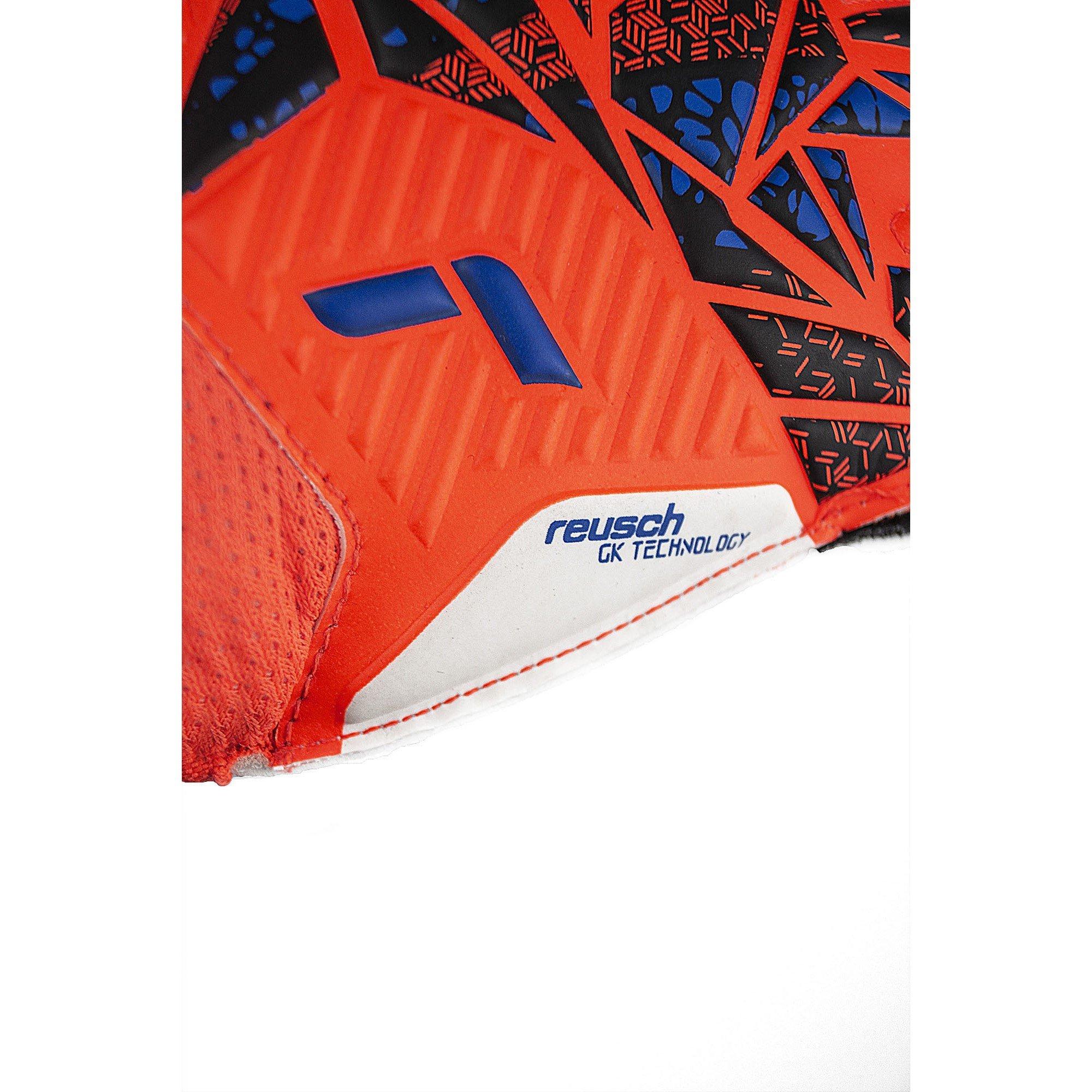 Hyp Orange/Blu - Reusch - Kids' Attrakt Solid Goalkeeper Gloves - 6