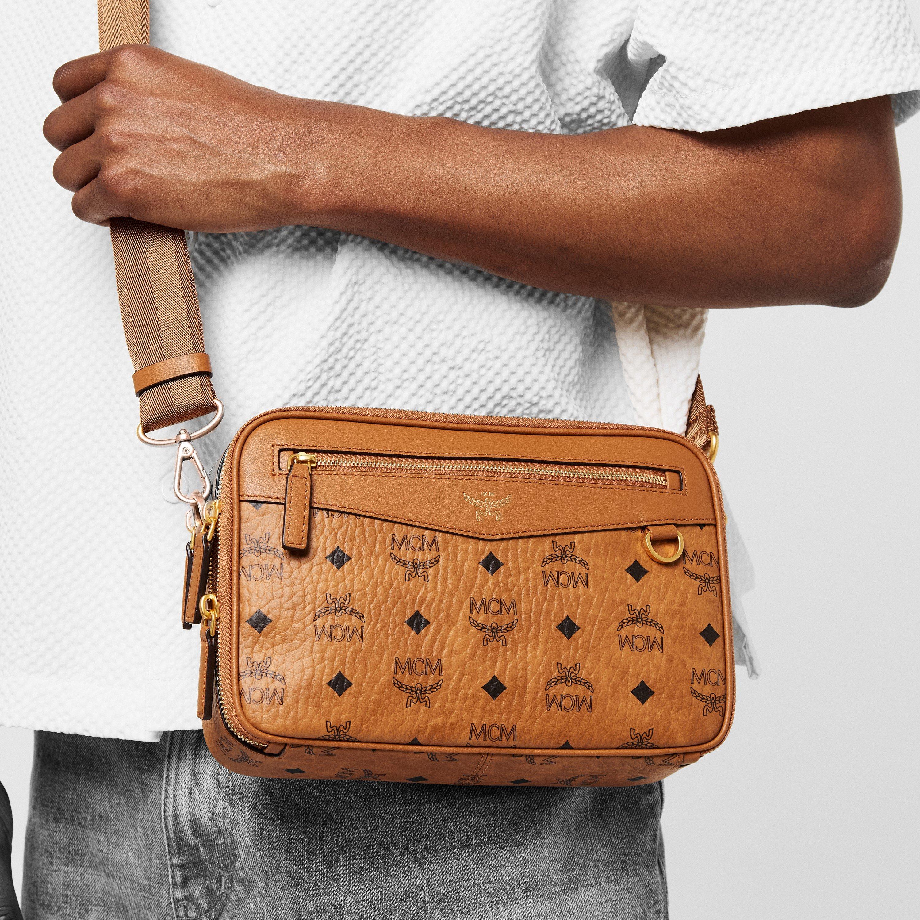 Cognac - MCM - Men's Cross Body Bag - 3