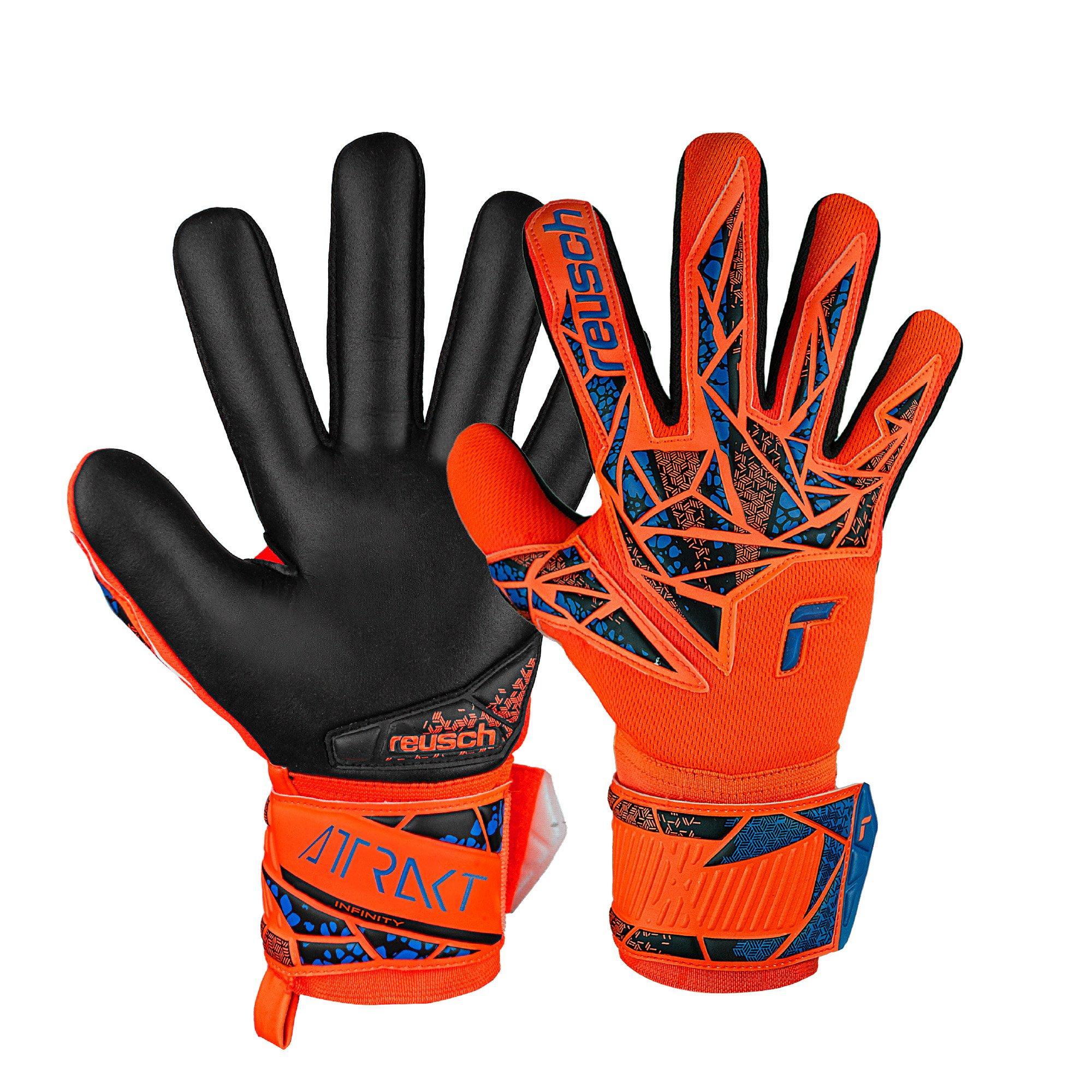 Hyp Orange /Blu - Reusch - Kids' Attrakt Goalkeeper Gloves - 1