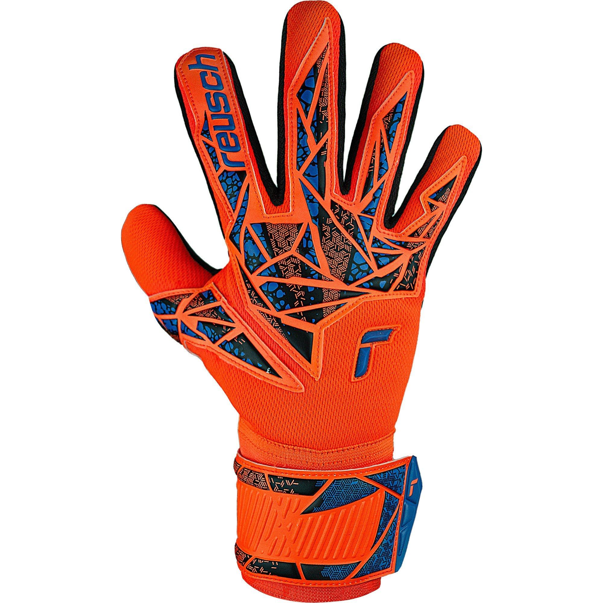 Hyp Orange /Blu - Reusch - Kids' Attrakt Goalkeeper Gloves - 2