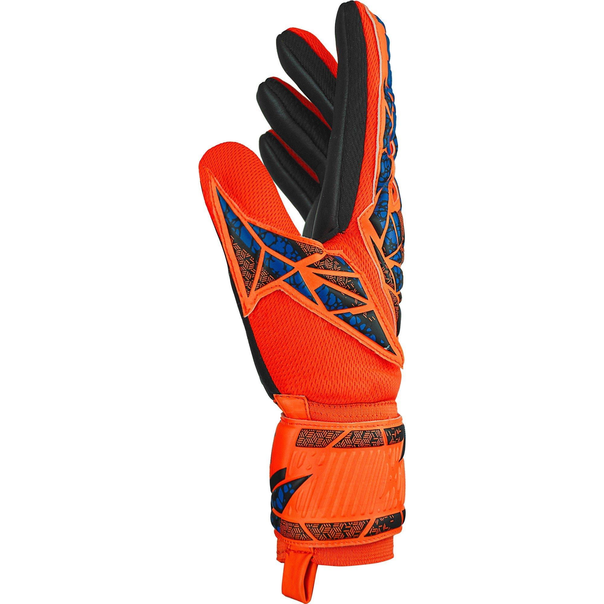 Hyp Orange /Blu - Reusch - Kids' Attrakt Goalkeeper Gloves - 4