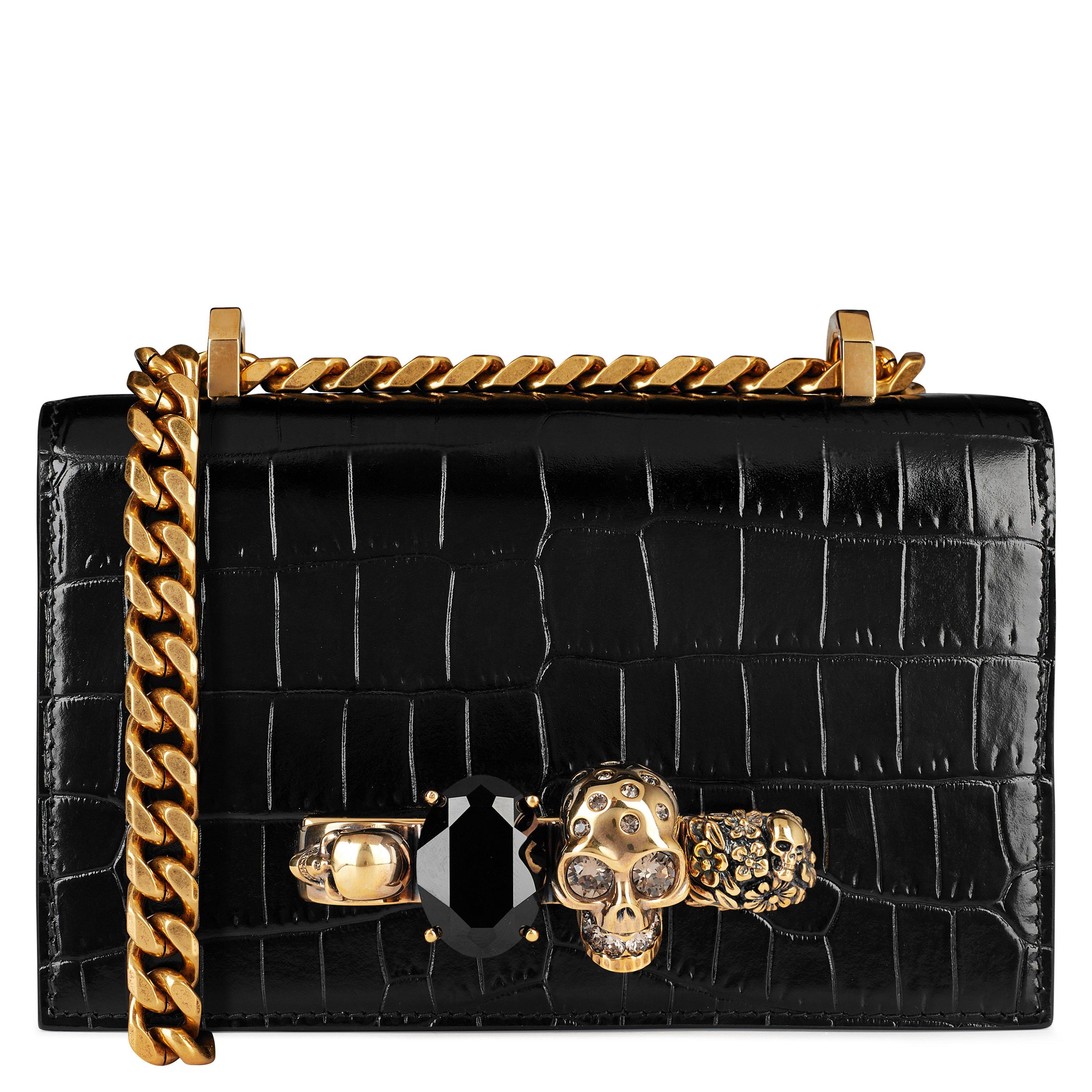 Blk/Gold 1001 - Alexander McQueen - Jewel Knuckleduster Crossbody Bag - 1
