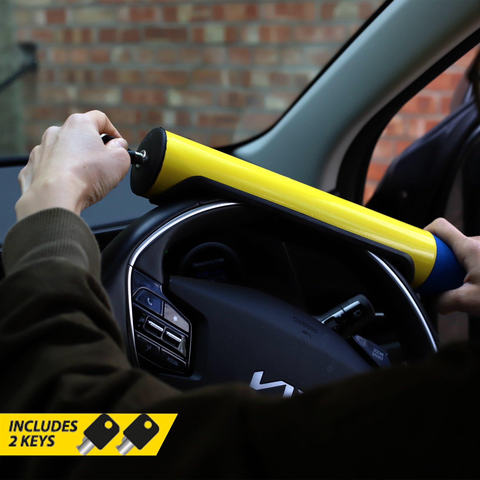 Sort & Gul - Goodyear - Baseball Bat Style Steering Wheel Lock - 3