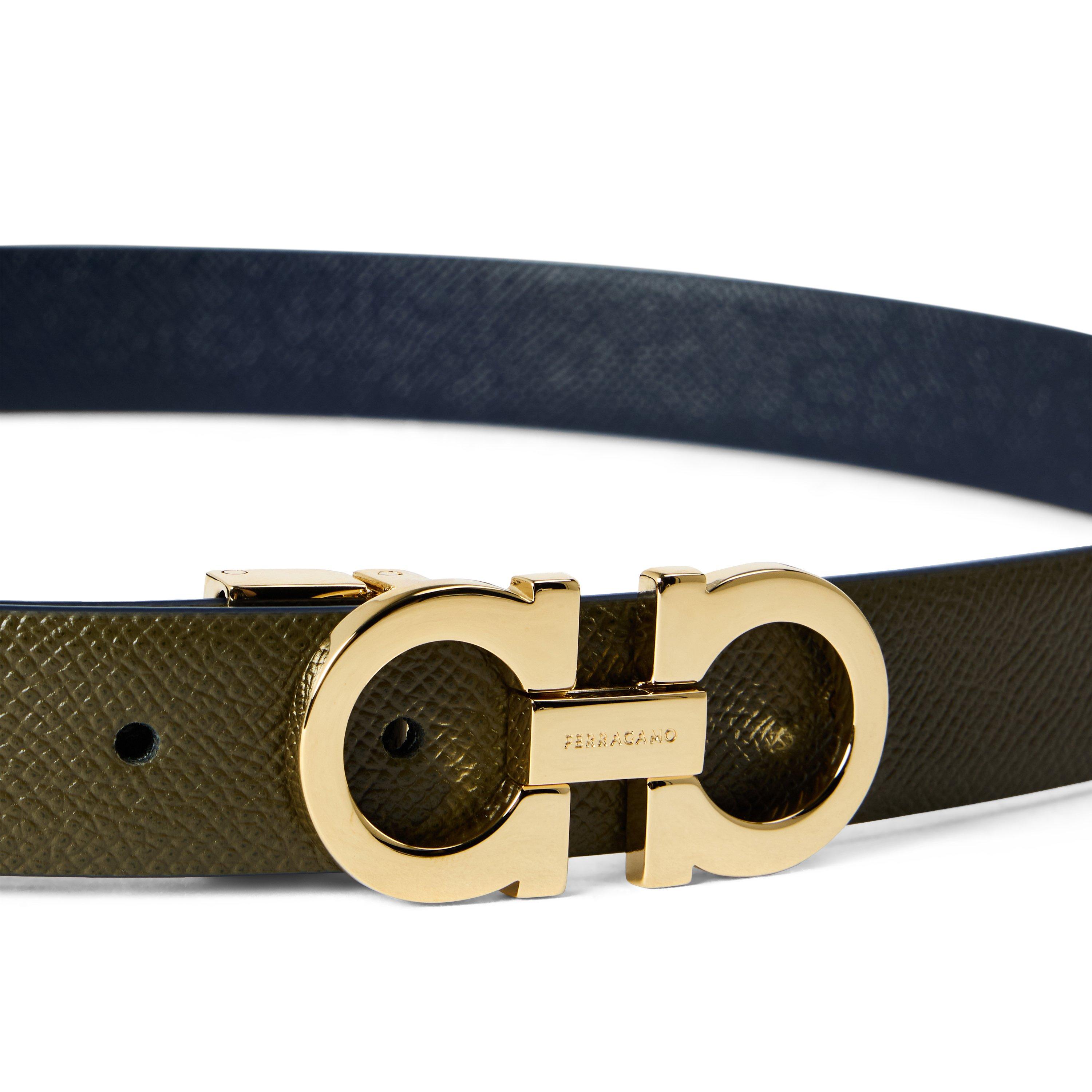 New Olive - Ferragamo - Women's Donna H. Leather Belt - 3