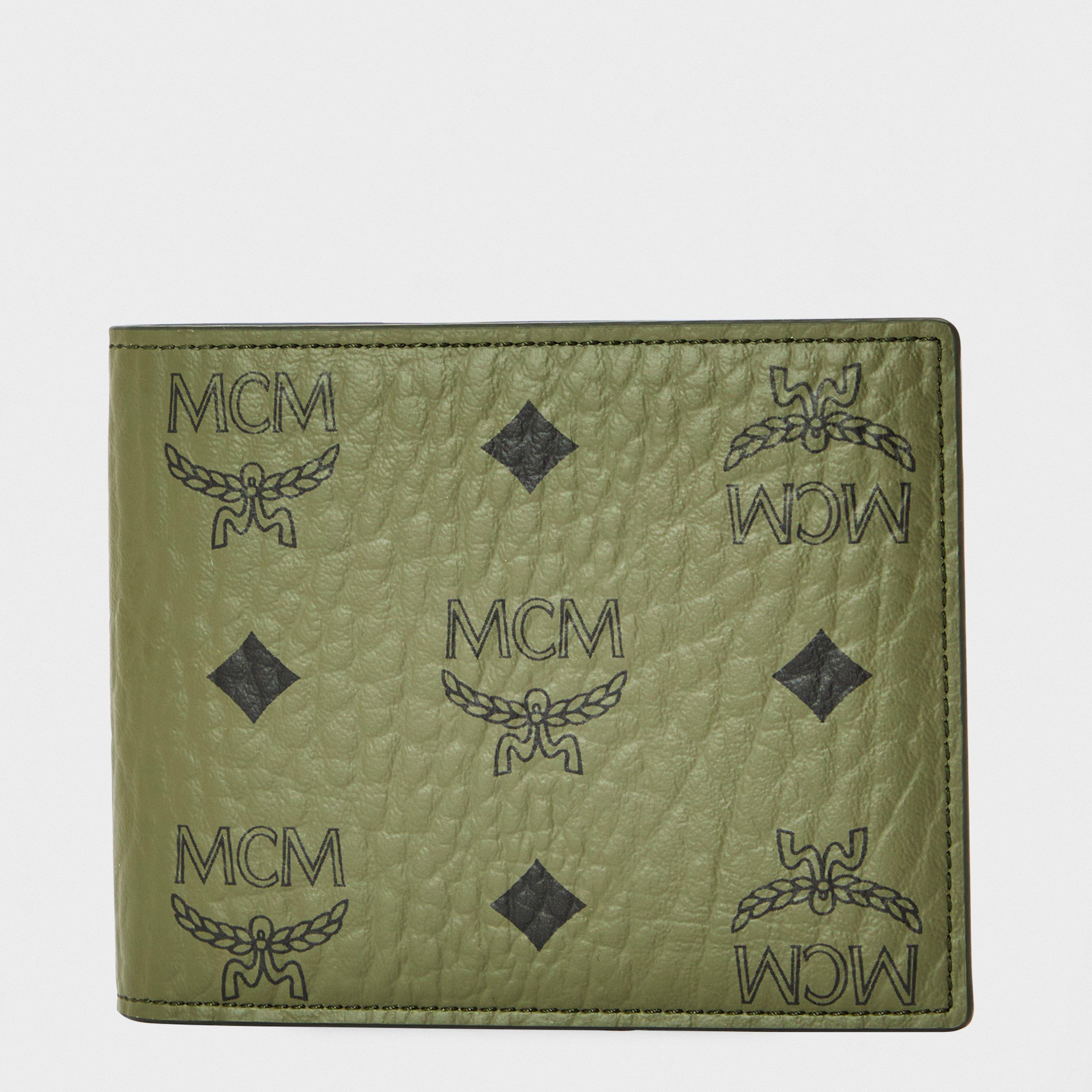 MCM Men's Billfold Wallet - Khaki Moss