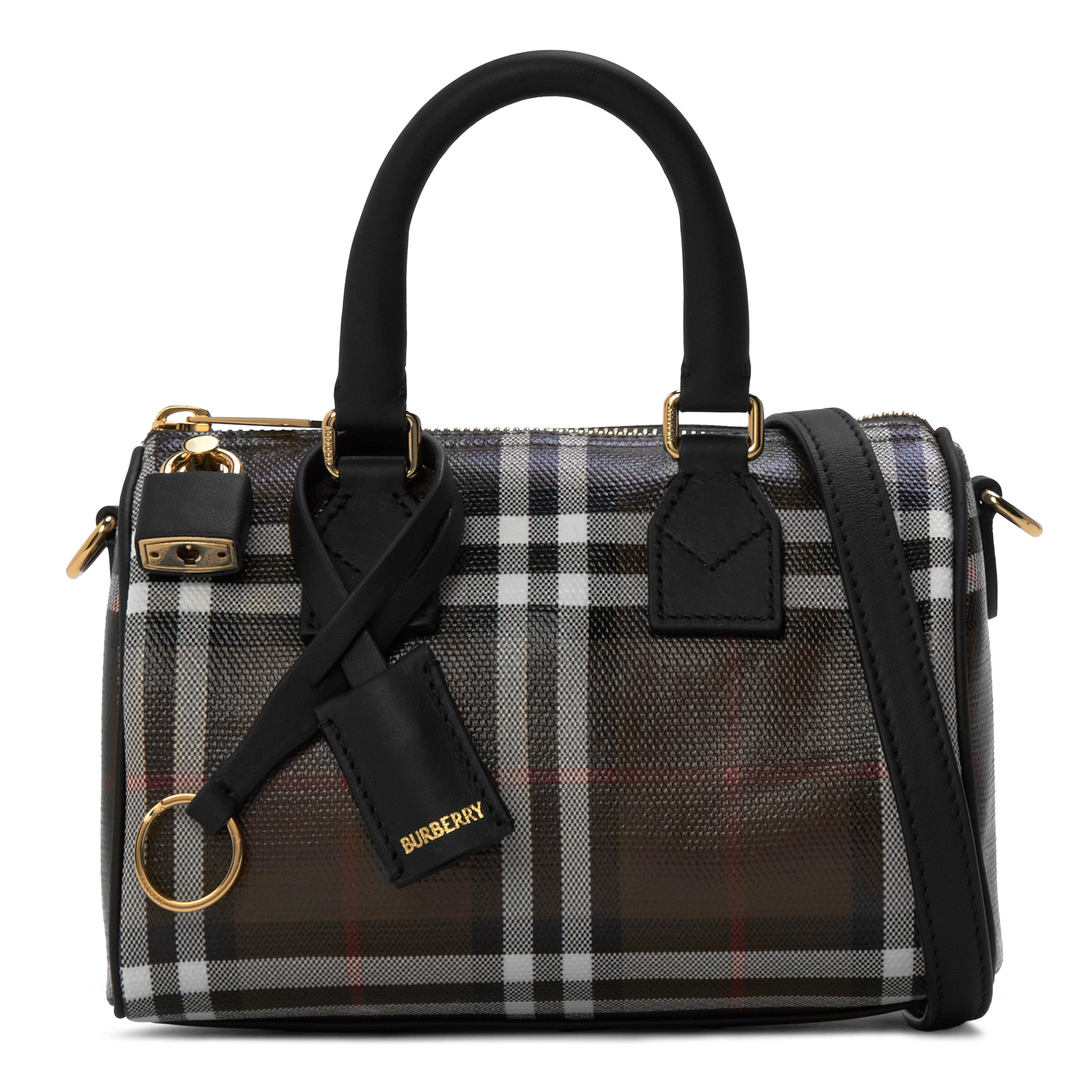 Burberry Women's Checked Cotton Mini Bowling Bag