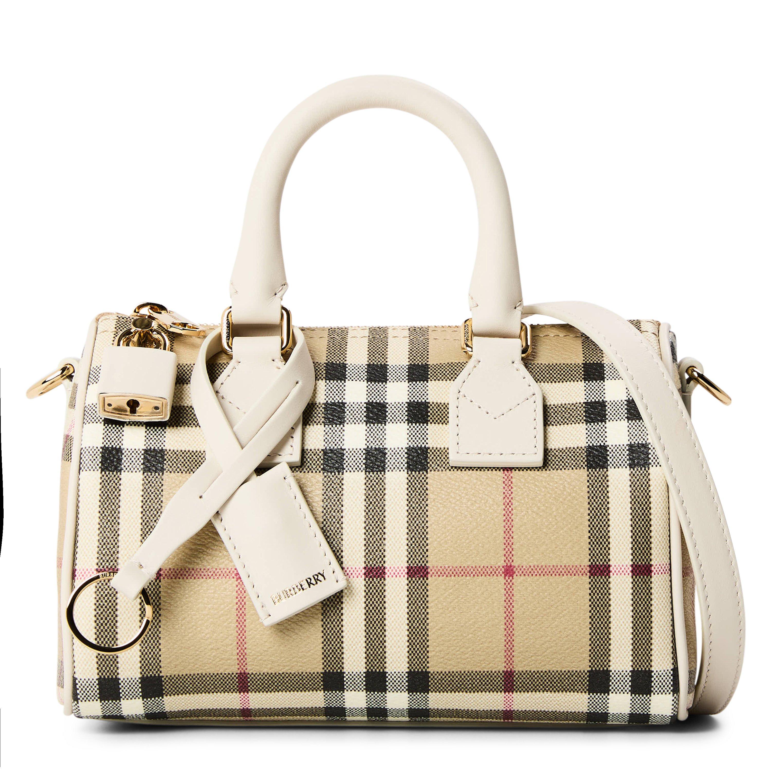 Burberry Women's Checked Cotton Mini Bowling Bag