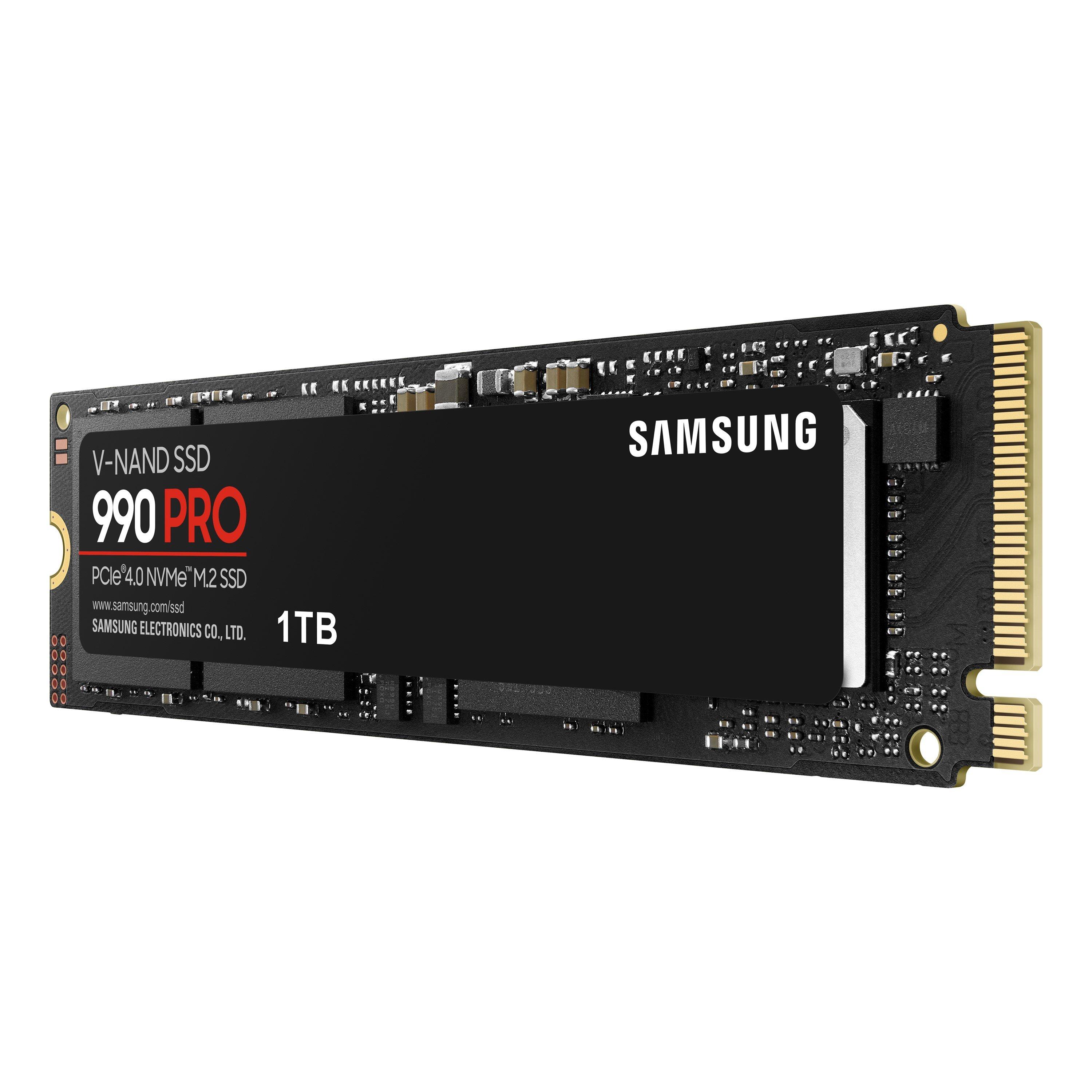 Schwarz - Samsung - 990 PRO 1TB PCIe 4.0 (up to 7450 MB/s) NVMe M.2 (2280) Internal Solid State Drive (SSD) - 10