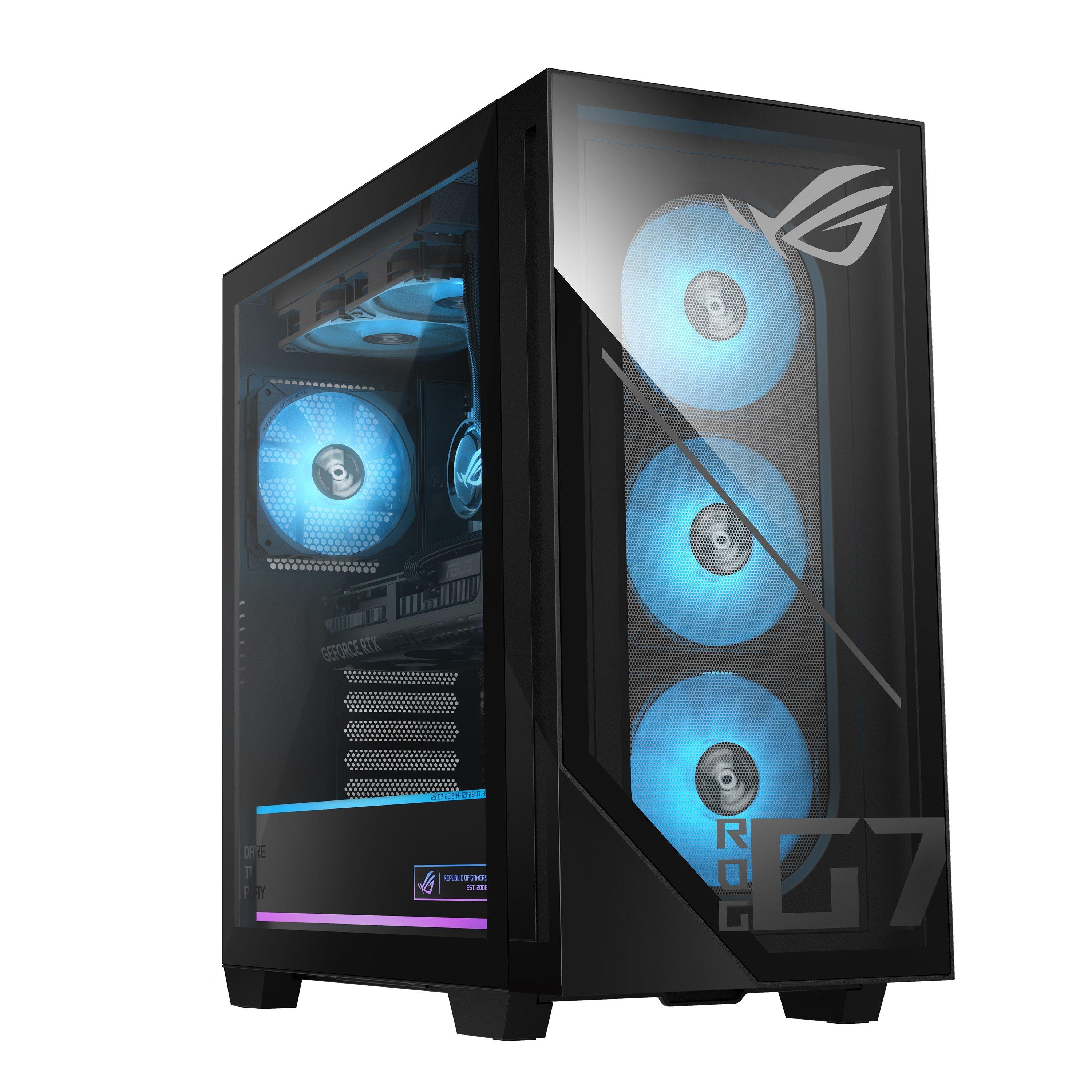 Black - ASUS - ASUS ROG G700 RTX 5080 Gaming PC - AMD Ryzen 7 9800X3D 64GB DDR5 2TB SSD - 1
