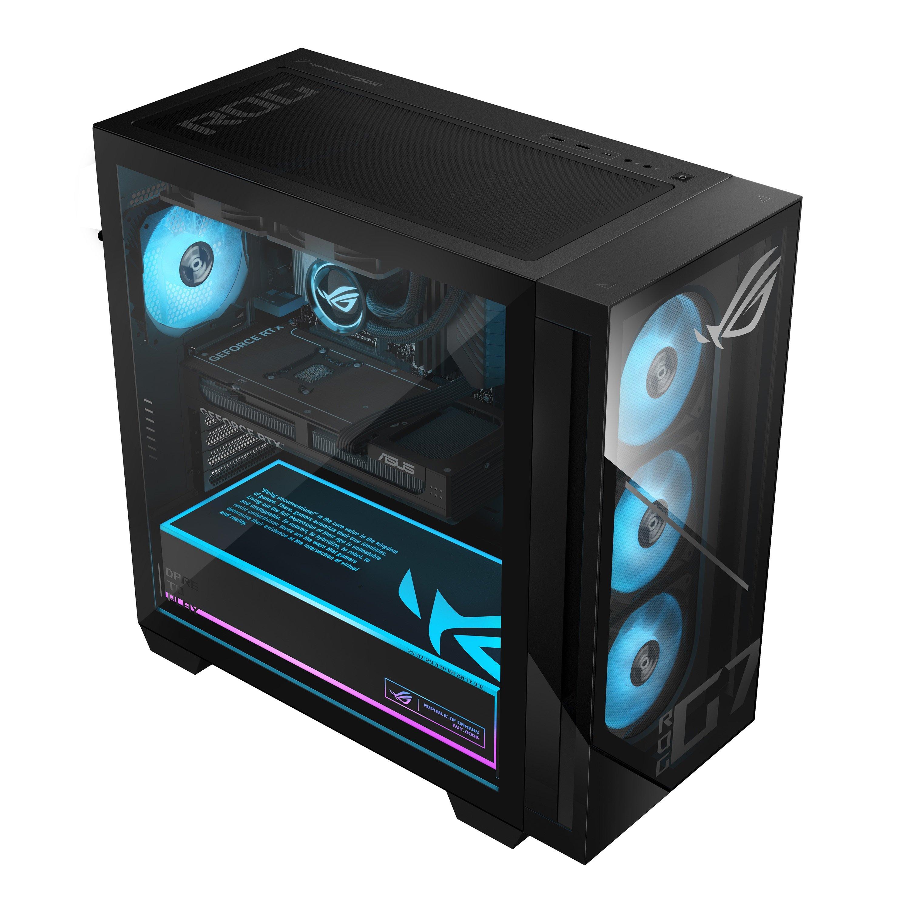 Schwarz - ASUS - ASUS ROG G700 RTX 5080 Gaming PC - AMD Ryzen 7 9800X3D 64GB DDR5 2TB SSD - 3