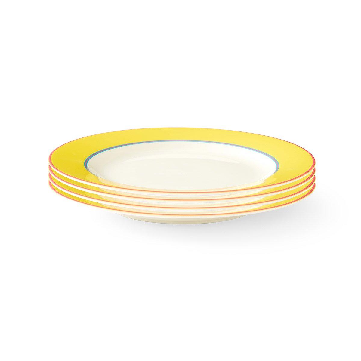 Yellow - Spode Kit Kemp - Kit Kemp Calypso 4 Yellow Side Plates - 3