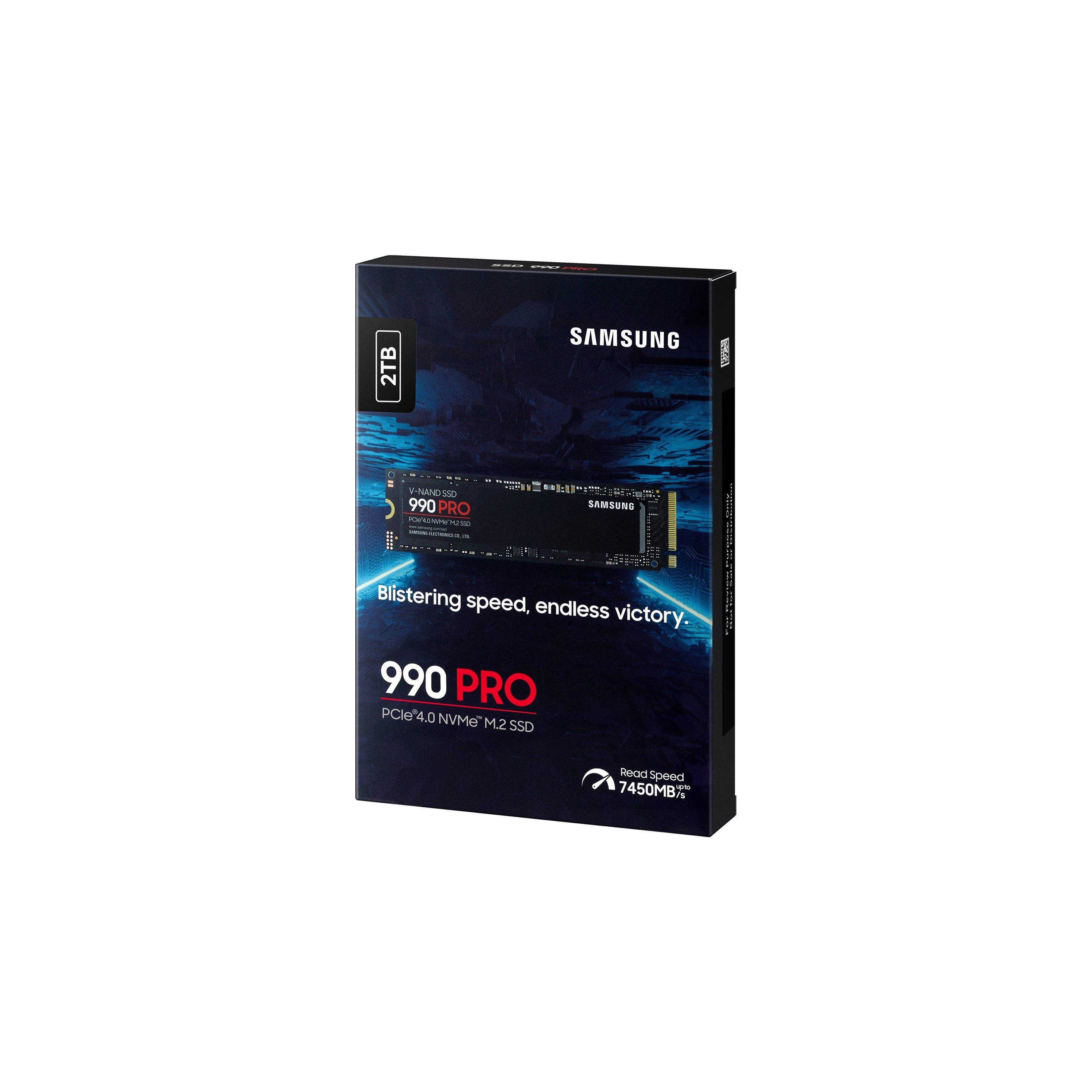 Schwarz - Samsung - 990 PRO NVMe M.2 SSD 2TB PCIe 4.0 7450 MB/s read 6900 MB/s write Internal SSD - 13