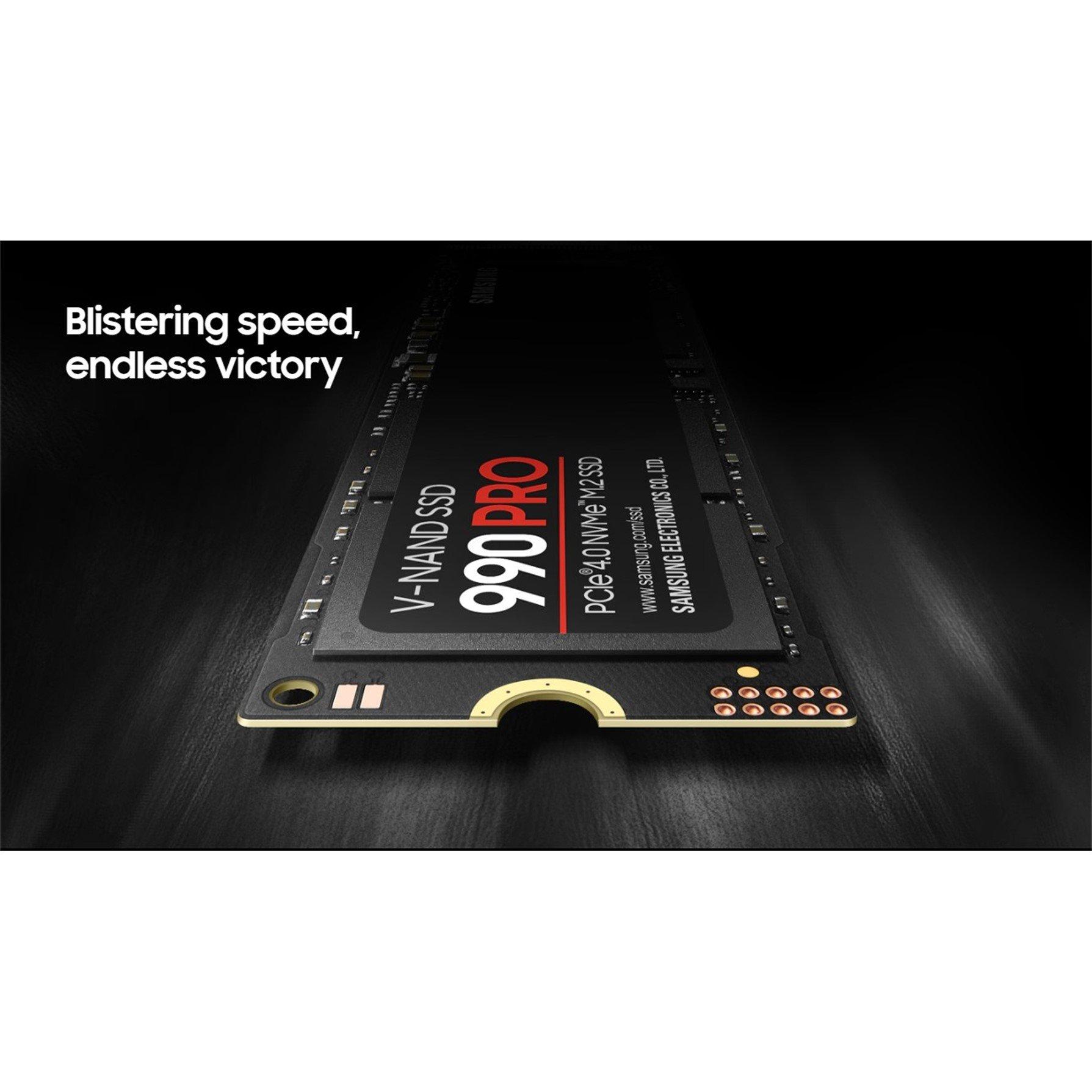 Schwarz - Samsung - 990 PRO NVMe M.2 SSD 4 TB PCIe 4.0 7450 MB/s read 6900 MB/s write Internal SSD - 2