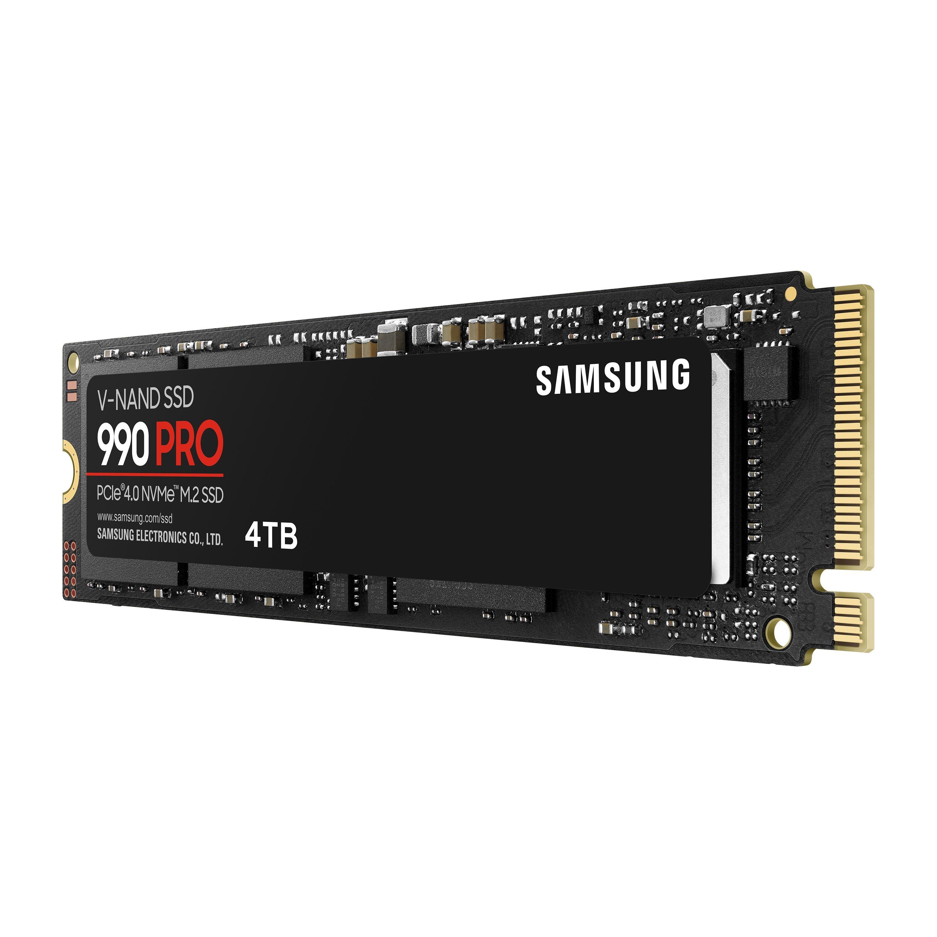 Schwarz - Samsung - 990 PRO NVMe M.2 SSD 4 TB PCIe 4.0 7450 MB/s read 6900 MB/s write Internal SSD - 10