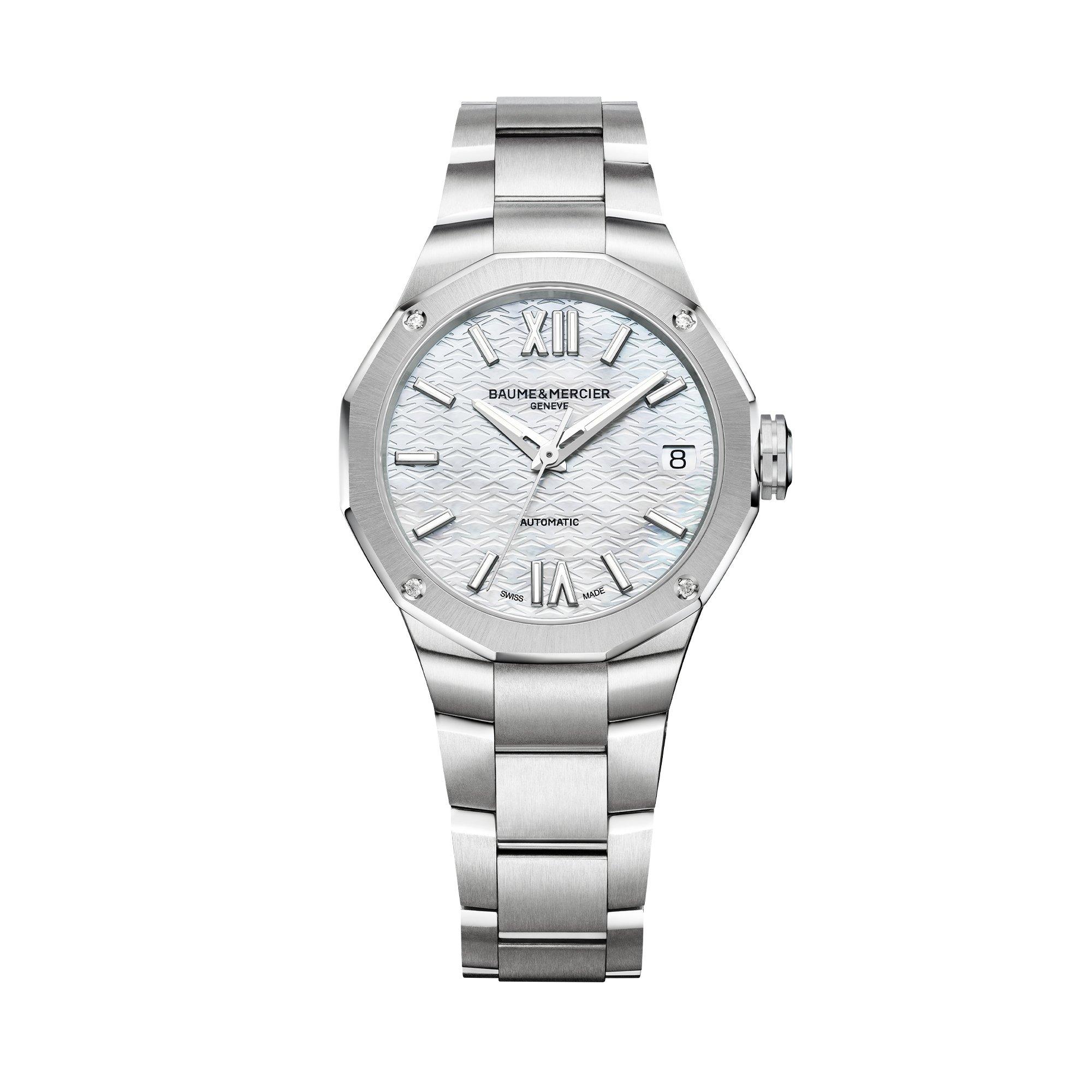 Silver/MOP - Baume and Mercier - Riviera Automatic Analogue Watch - 1