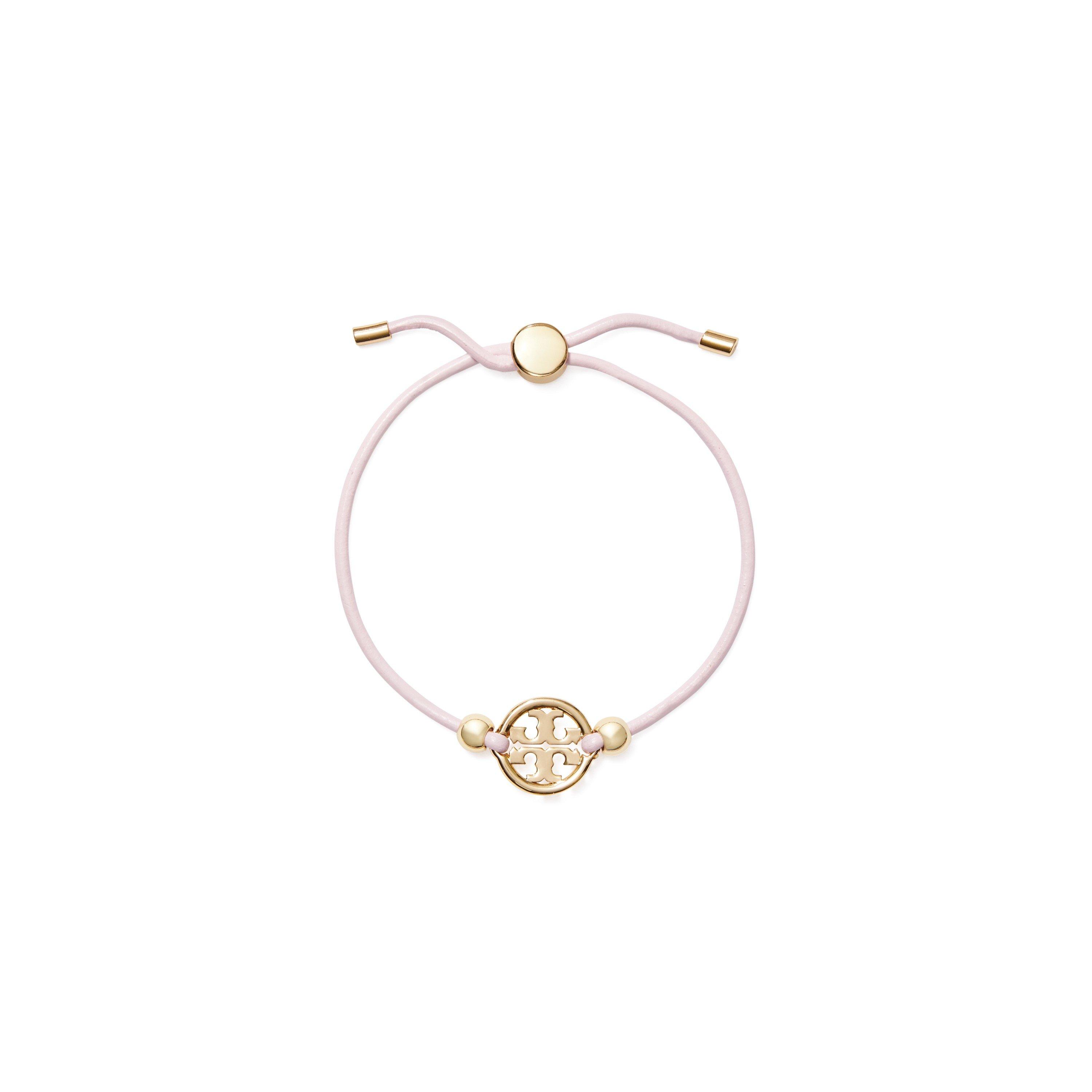 Tory Gold Pink - Tory Burch - Women's Miller Slider Leather Bracelets - 1