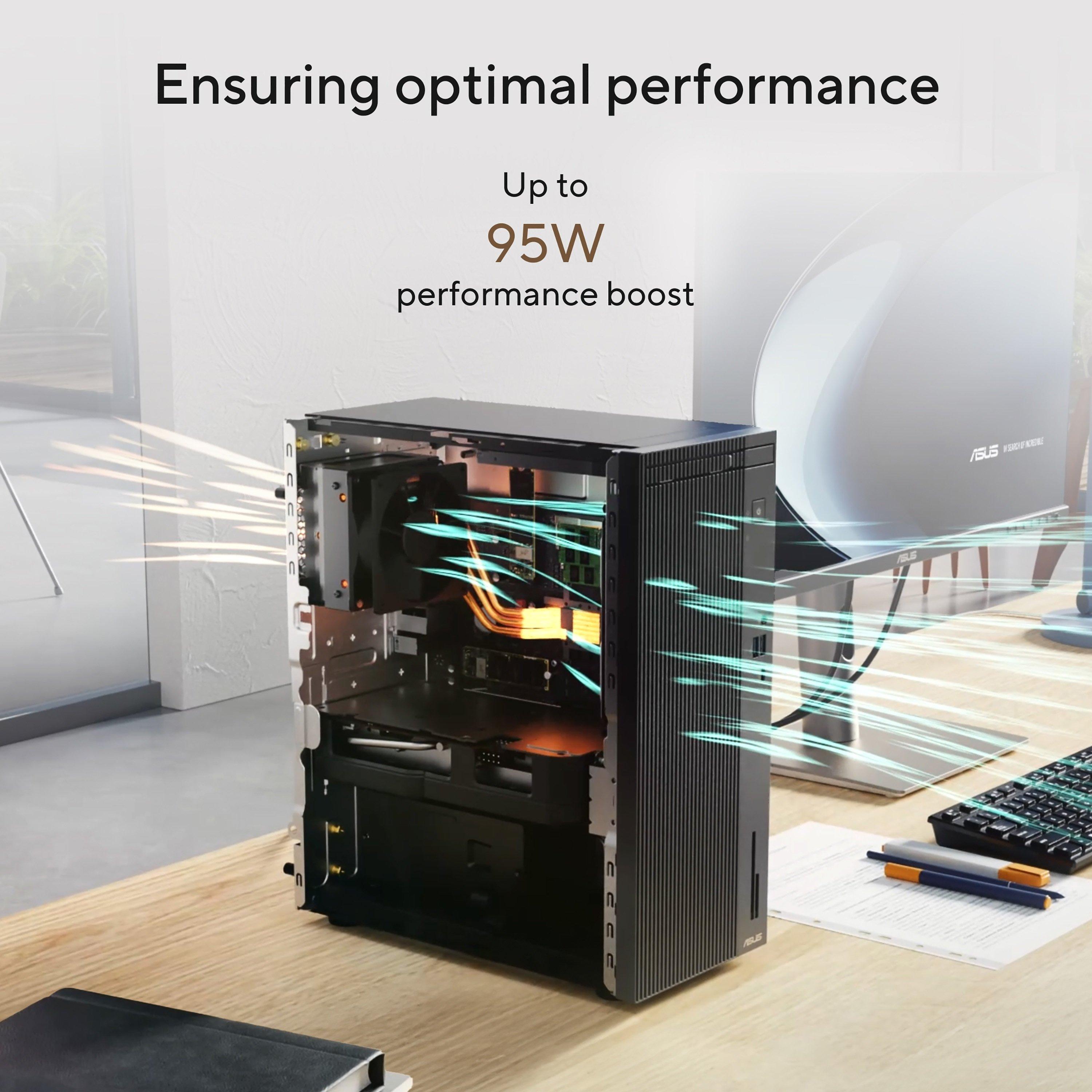 Preto - ASUS - ASUS V500 Mini Tower Desktop PC - Intel Core i7-13620H 16GB DDR5 512GB SSD - 4