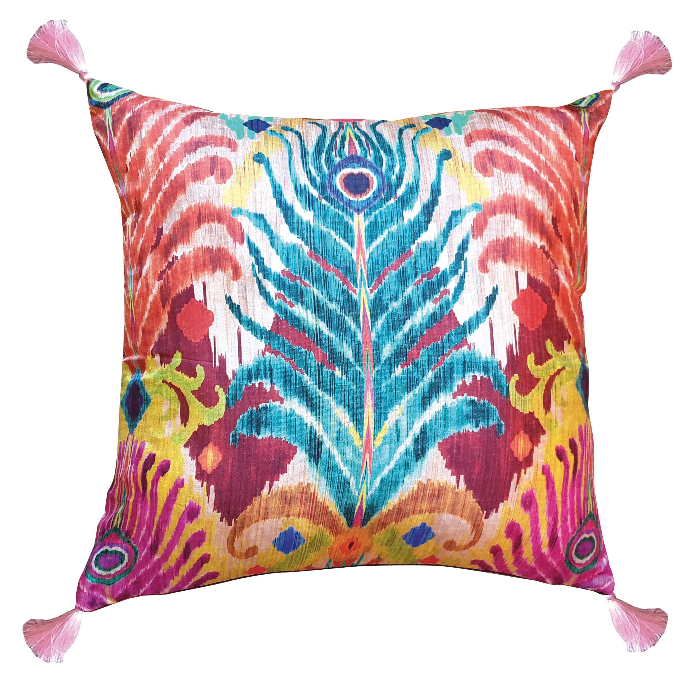 Peacock - Les Ottomans - LesOttomans Matthew Williamson Silk Cushion