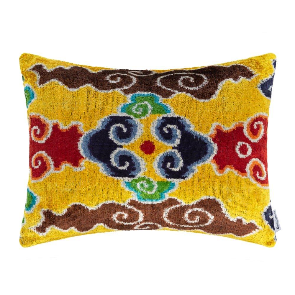 Multi Swirl - Les Ottomans - LesOttomans Velvet Cushion - 1