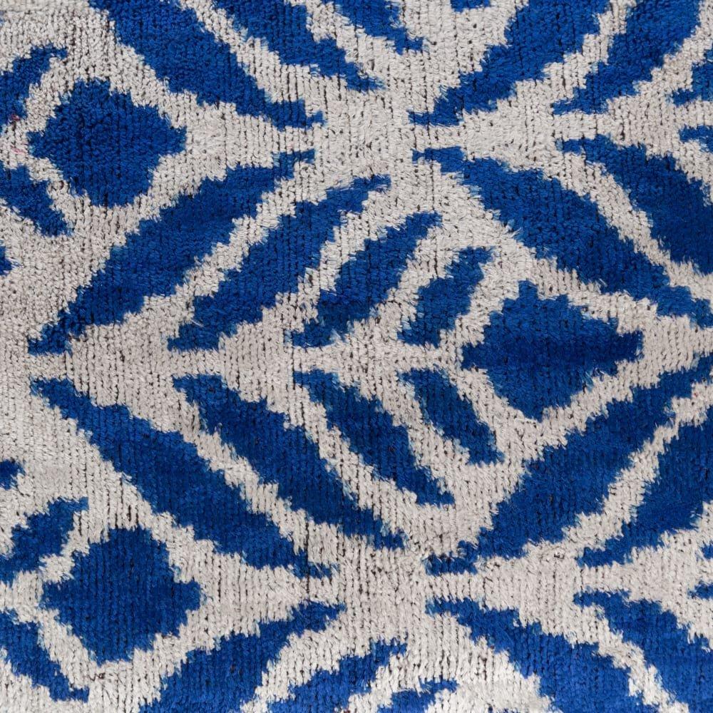 Blue/White - Les Ottomans - LesOttomans Velvet Cushion - 4