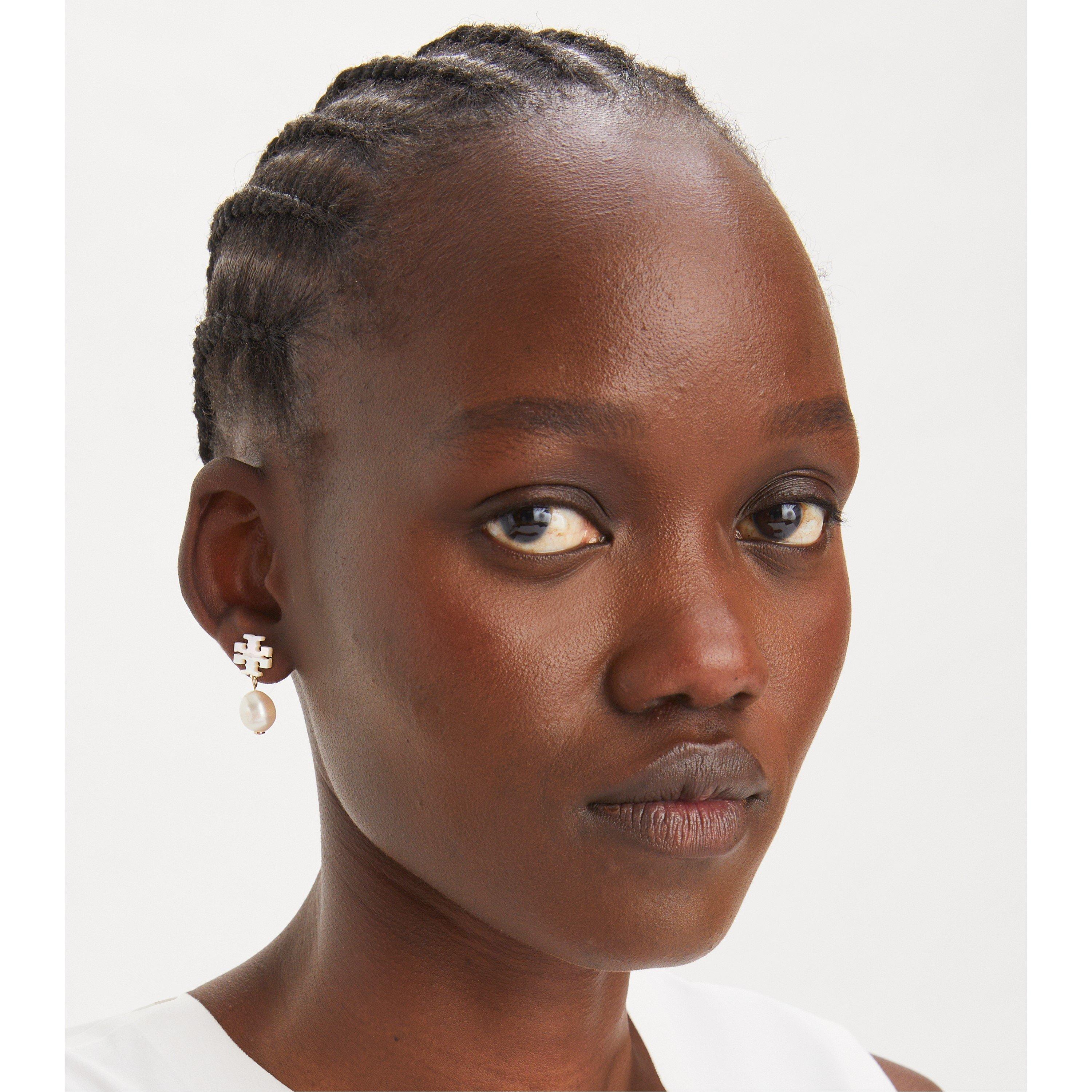 Gold Pearl - Tory Burch - Women's Kira Mother of Pearl Drop Earrings - 2