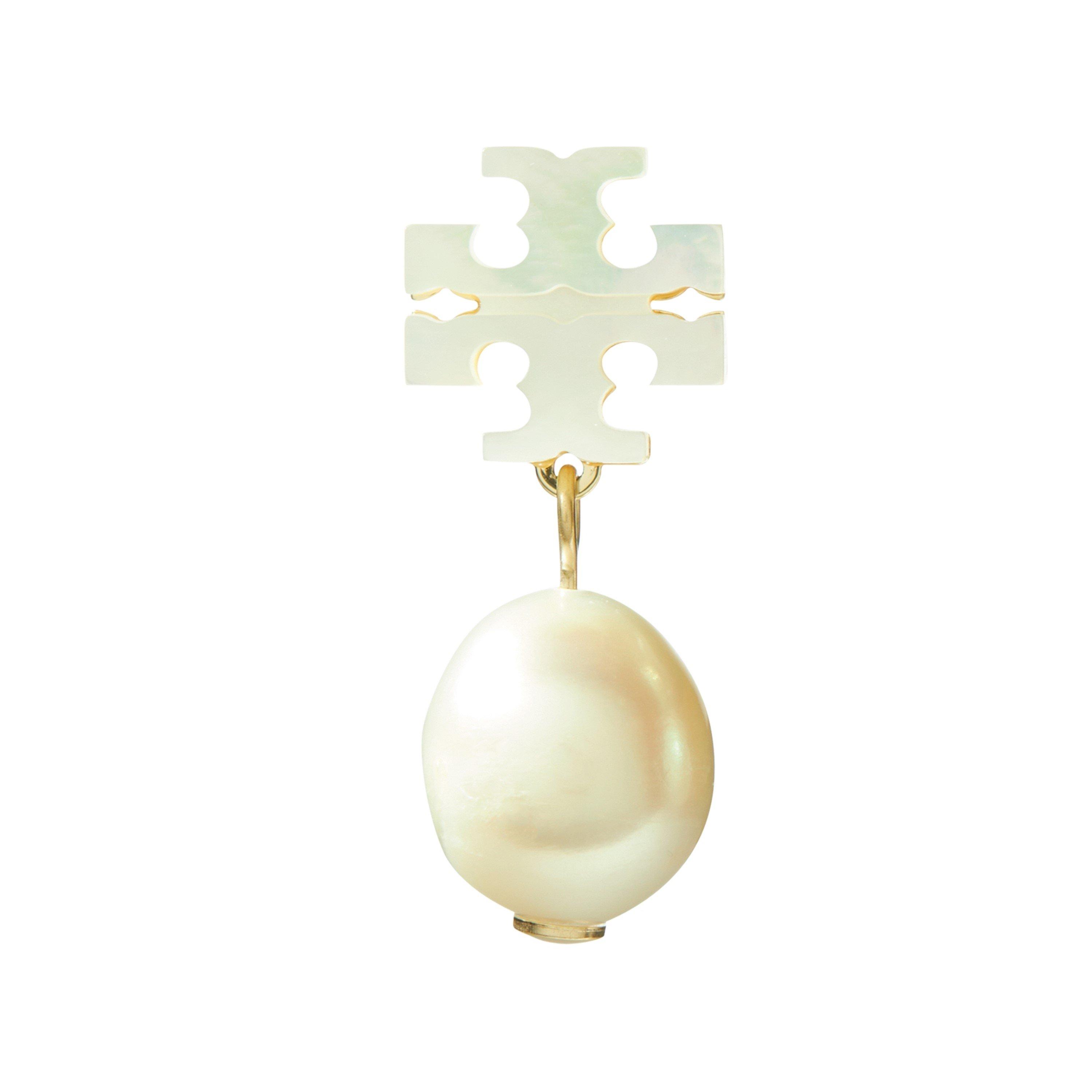 Gold Pearl - Tory Burch - Women's Kira Mother of Pearl Drop Earrings - 3