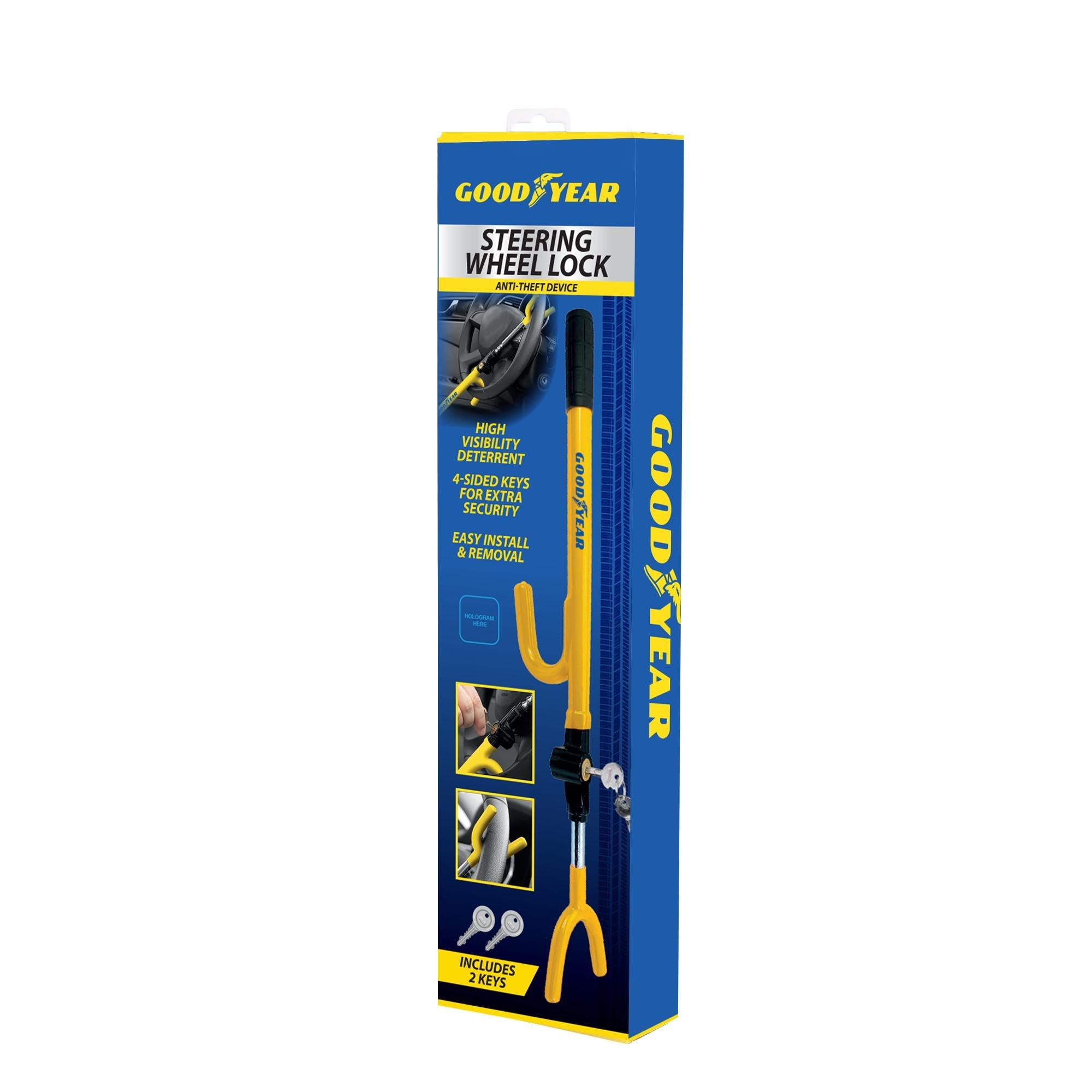 Goodyear  Steering Wheel Lock - Yellow/Black