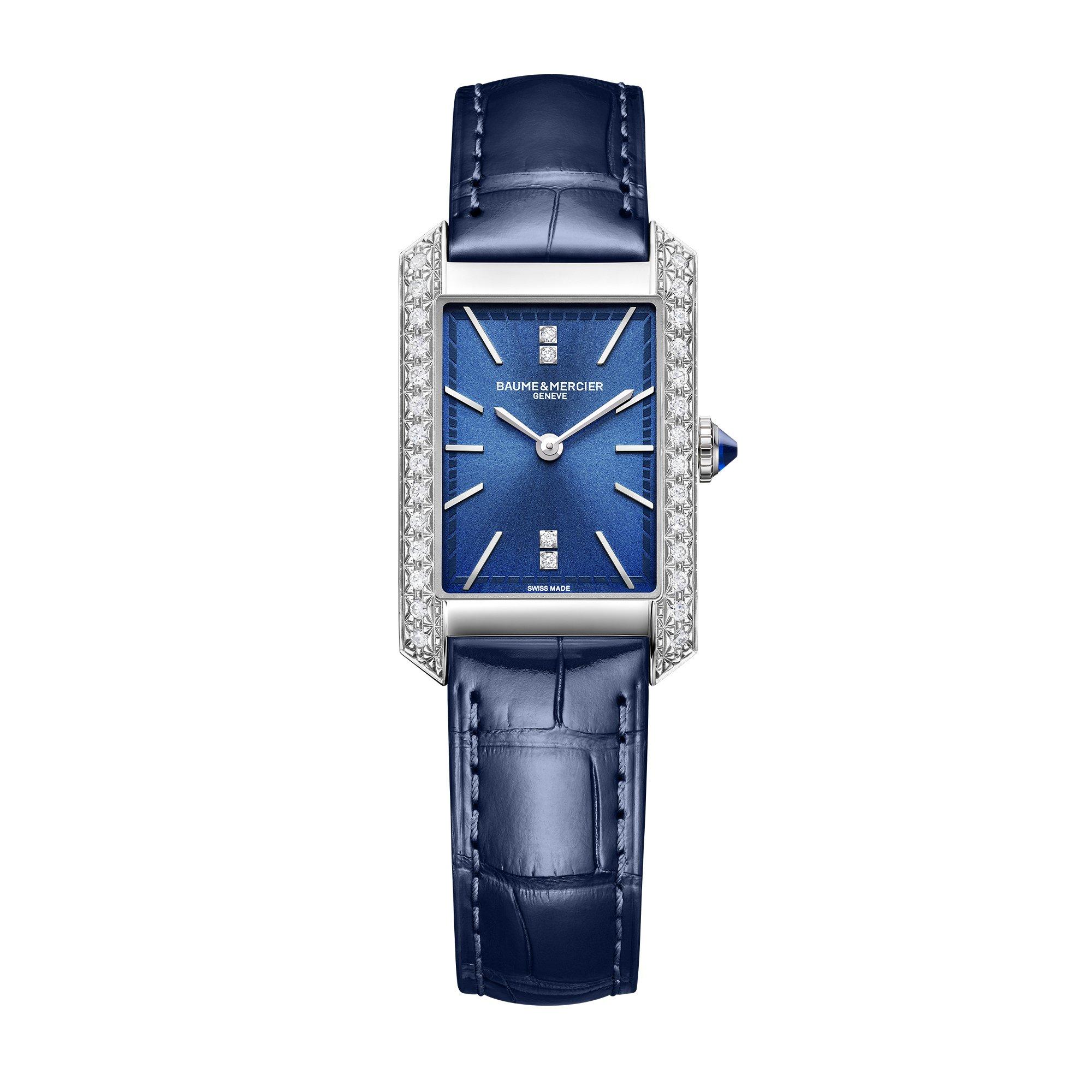 Blue/Silver - Baume and Mercier - Hampton Automatic Analogue Watch - 1