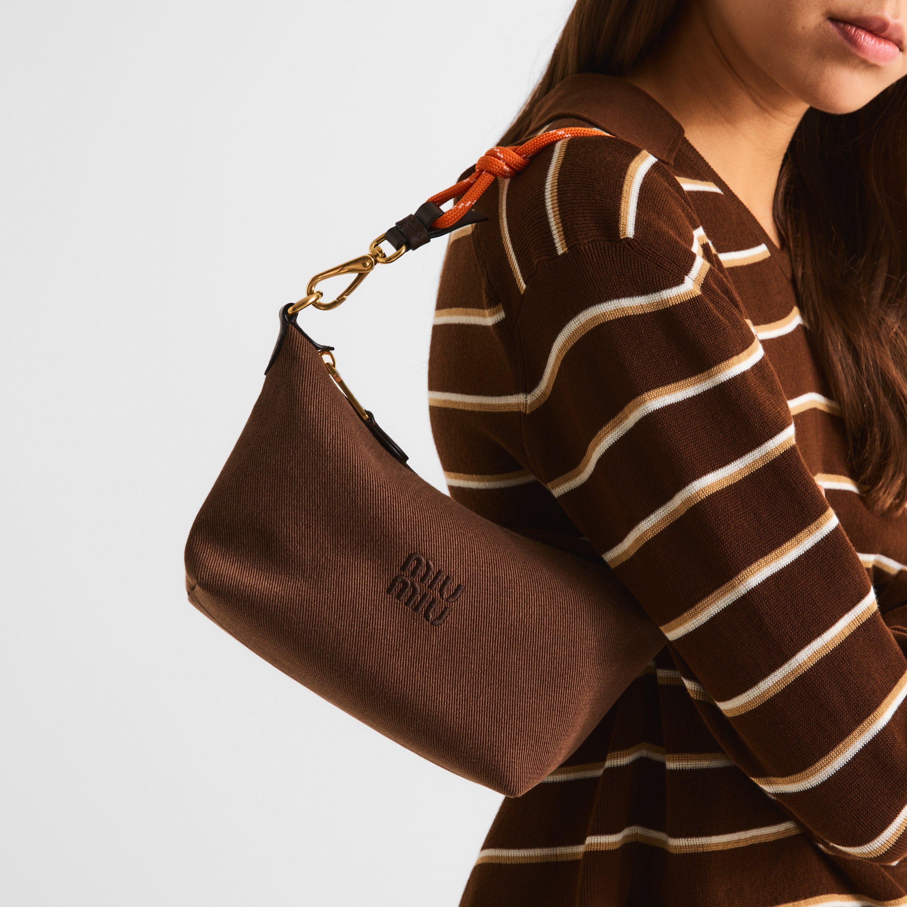 Cacao/Aranico - Miu Miu - Miu Gabardine Pouch Ld64 - 3