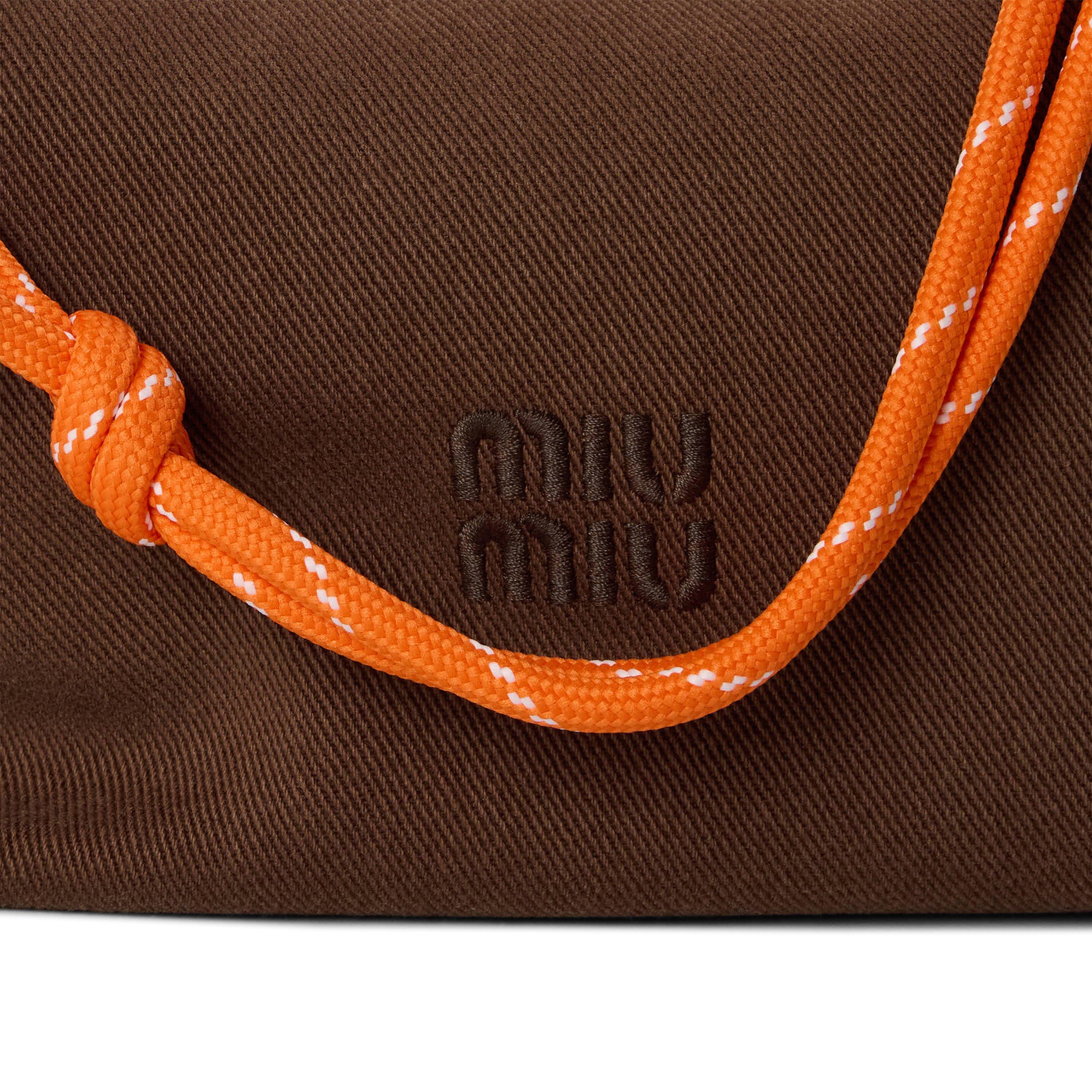 Cacao/Aranico - Miu Miu - Miu Gabardine Pouch Ld64 - 4