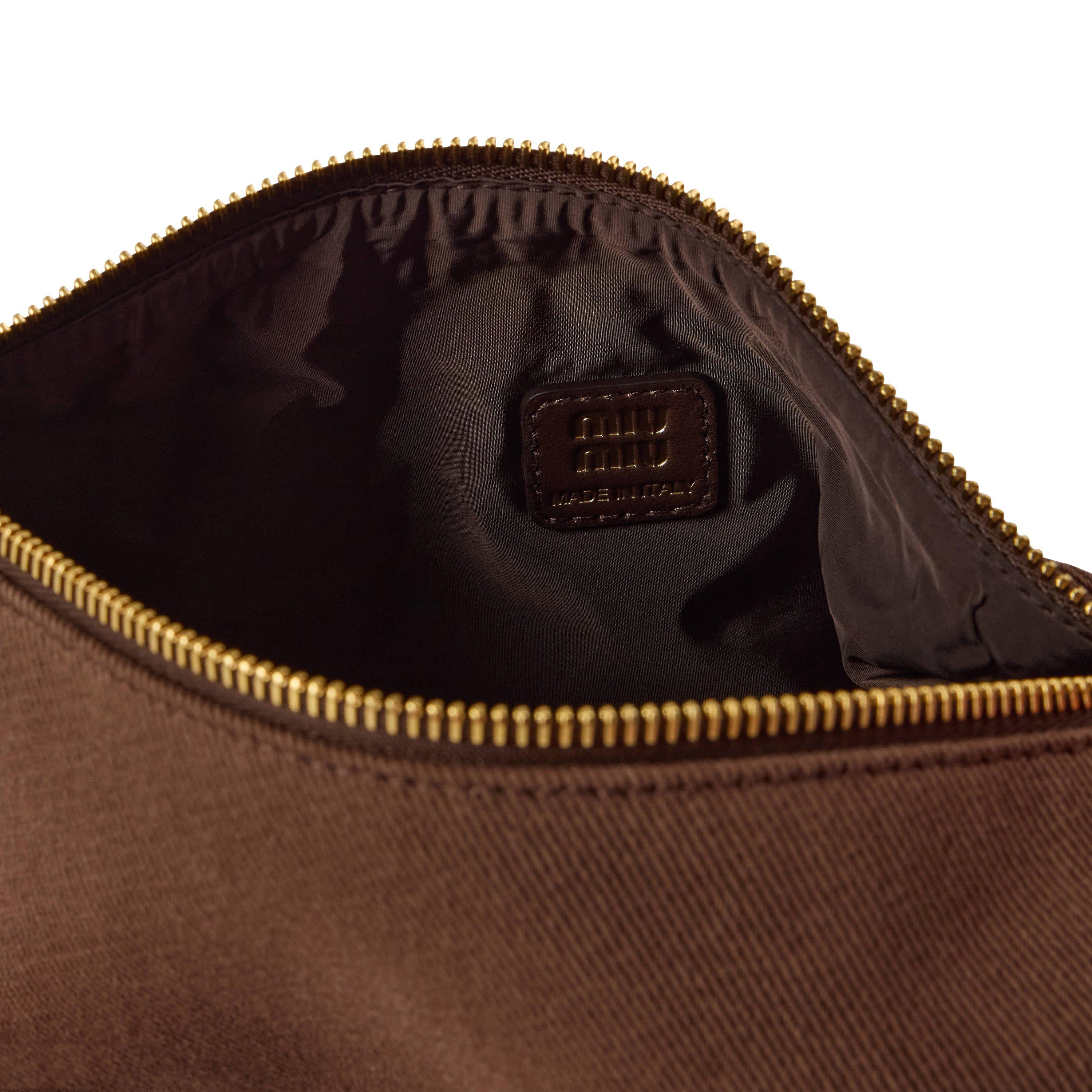 Cacao/Aranico - Miu Miu - Miu Gabardine Pouch Ld64 - 5