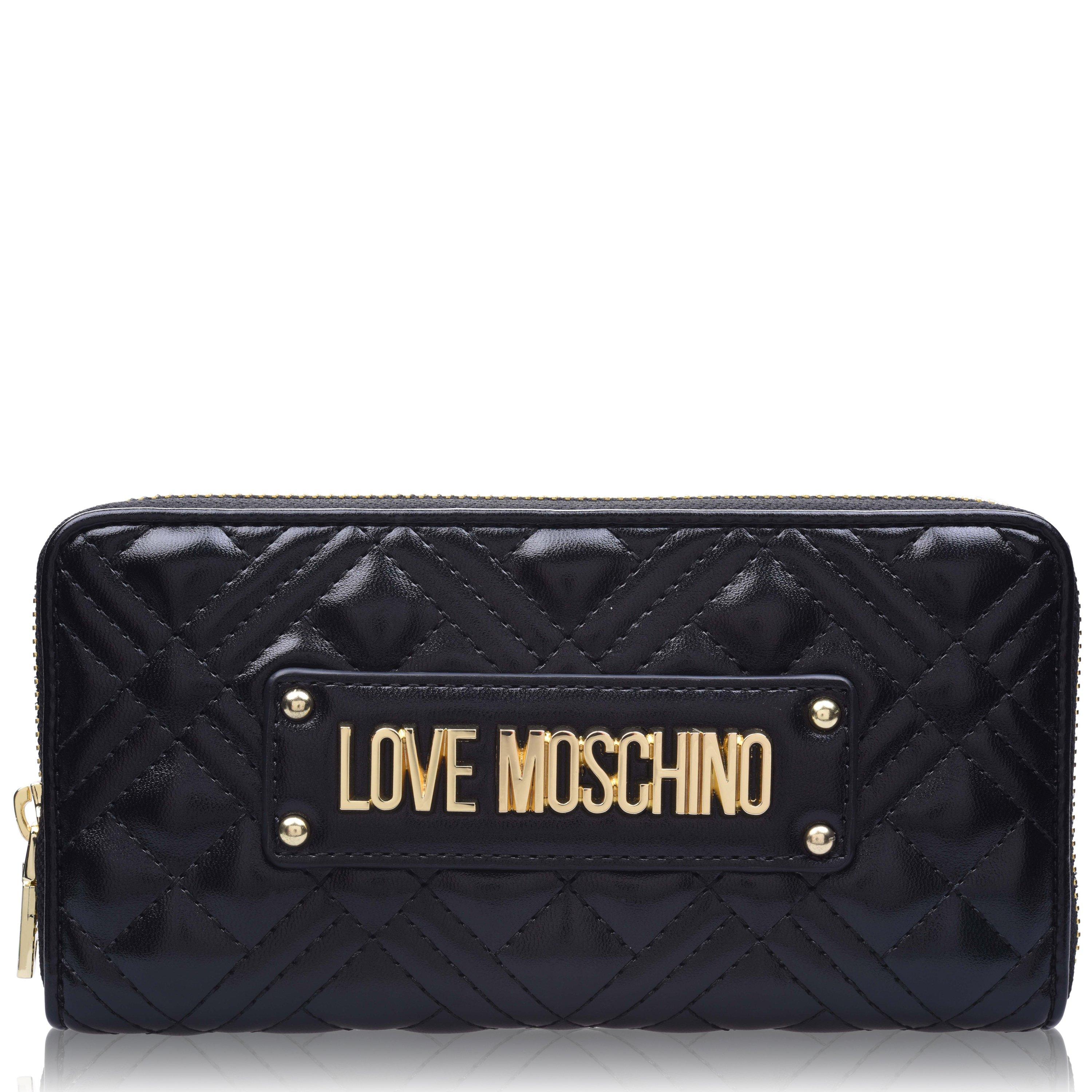 Nero 000 - Love Moschino - Quilted Logo Zipped Purse - 1