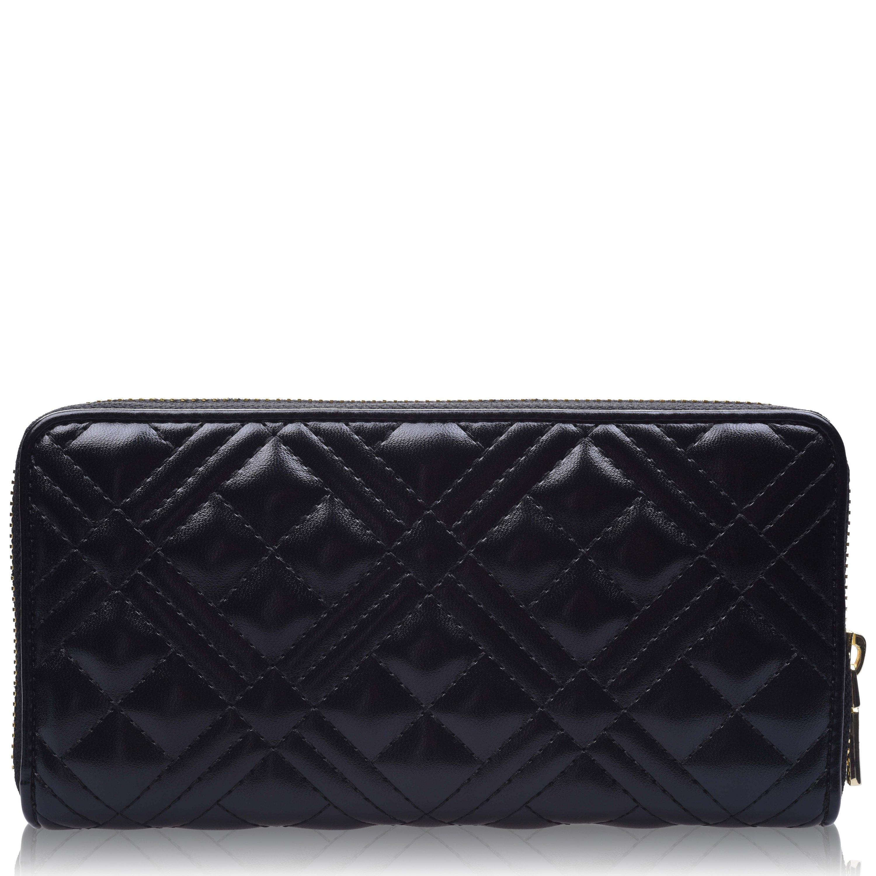 Nero 000 - Love Moschino - Quilted Logo Zipped Purse - 2