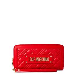 Love Moschino Quilted Logo Zipped Purse