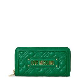 Love Moschino Quilted Logo Zipped Purse