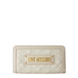 Love Moschino Quilted Logo Zipped Purse