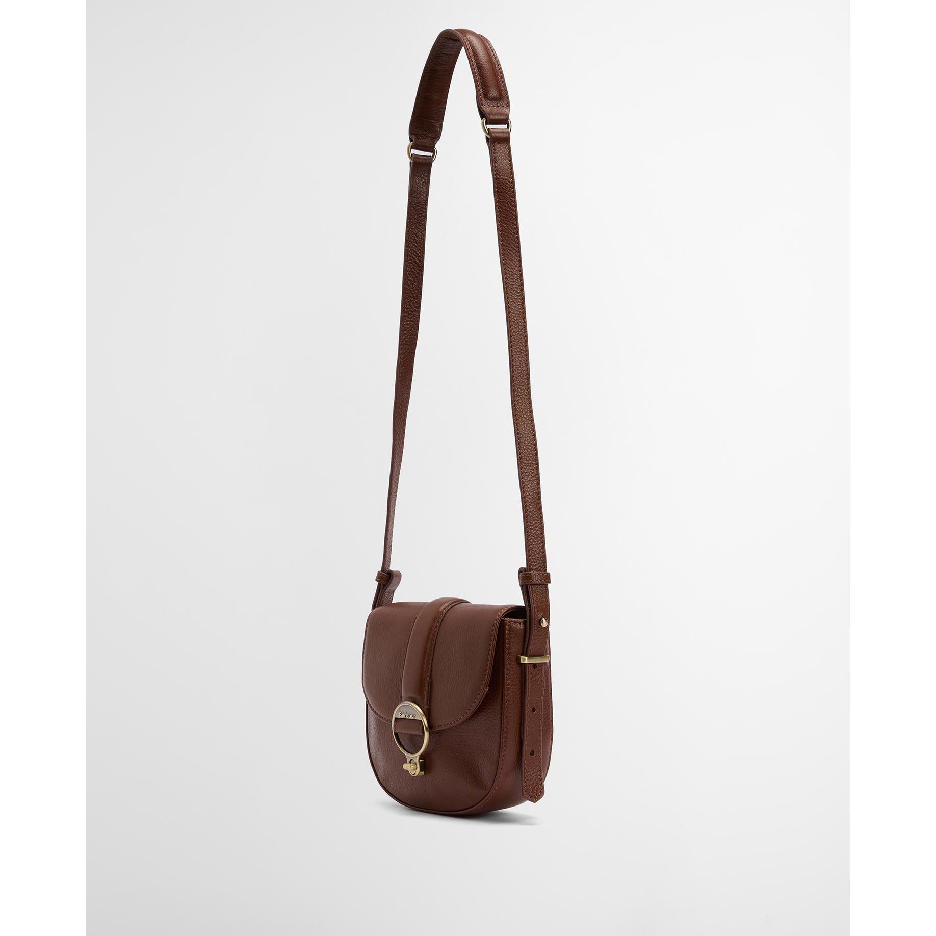 Brown - Barbour - Women's Elm Leather Crossbody Bag - 6