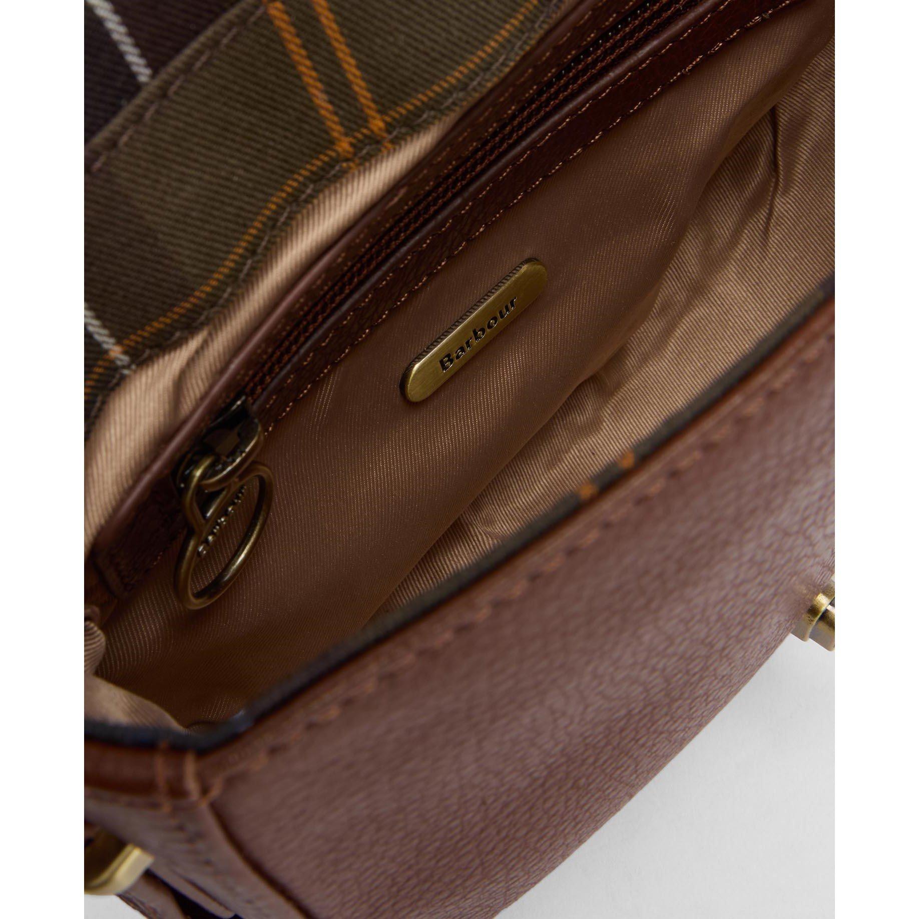 Brown - Barbour - Women's Elm Leather Crossbody Bag - 8