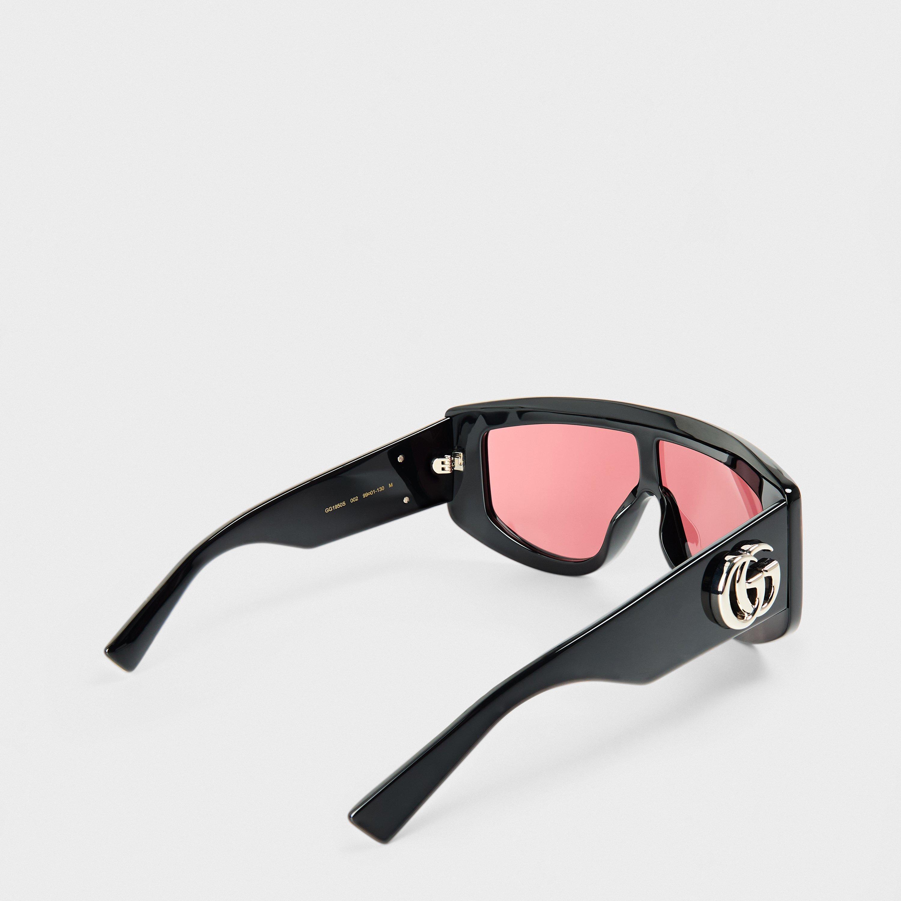 Black/Red - Gucci - Women's Shield Sunglasses - 2