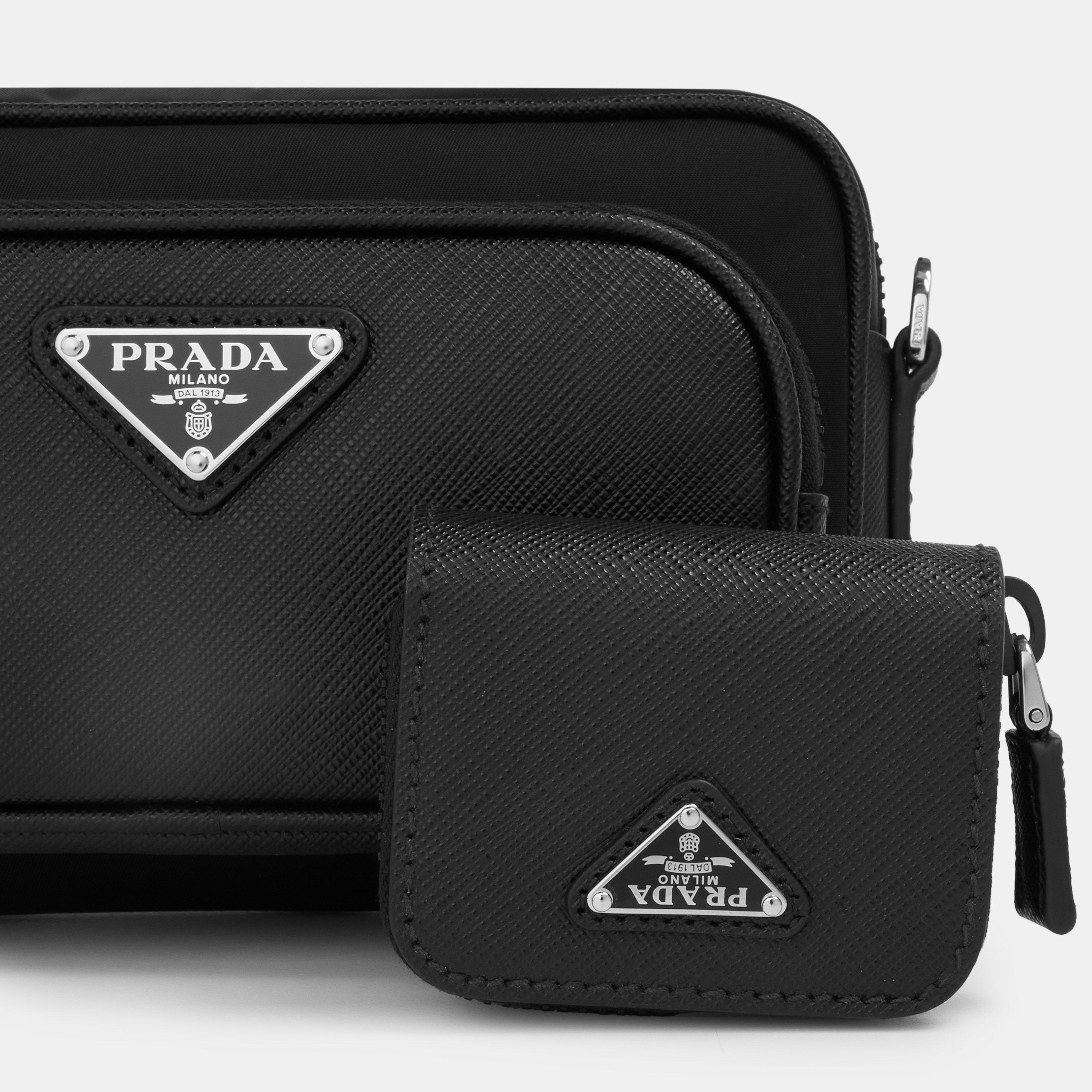 Black - Prada - Men's Camera Cross Body Bag - 4