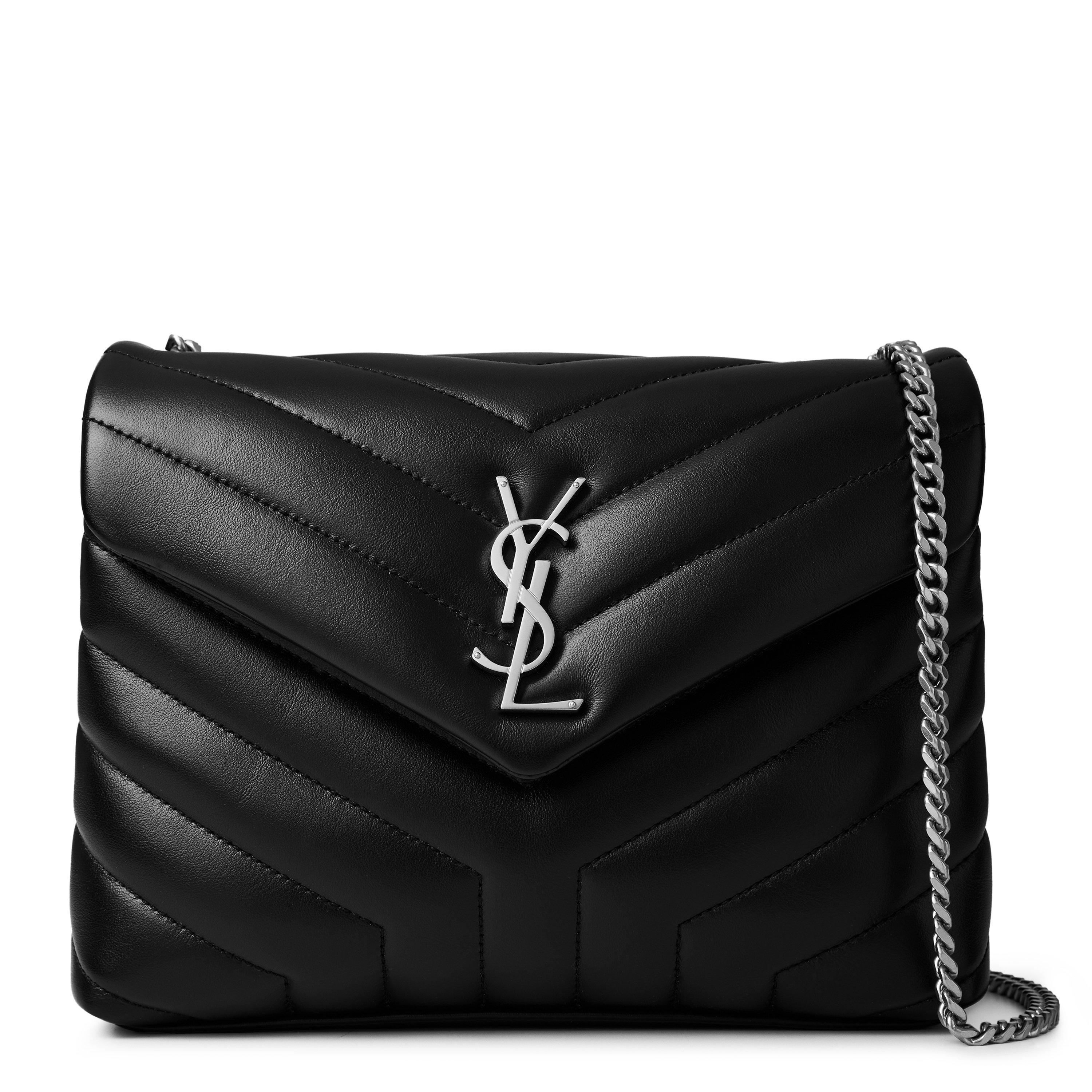 Black/Silver - Saint Laurent - Small Quilted Loulou Bag - 1