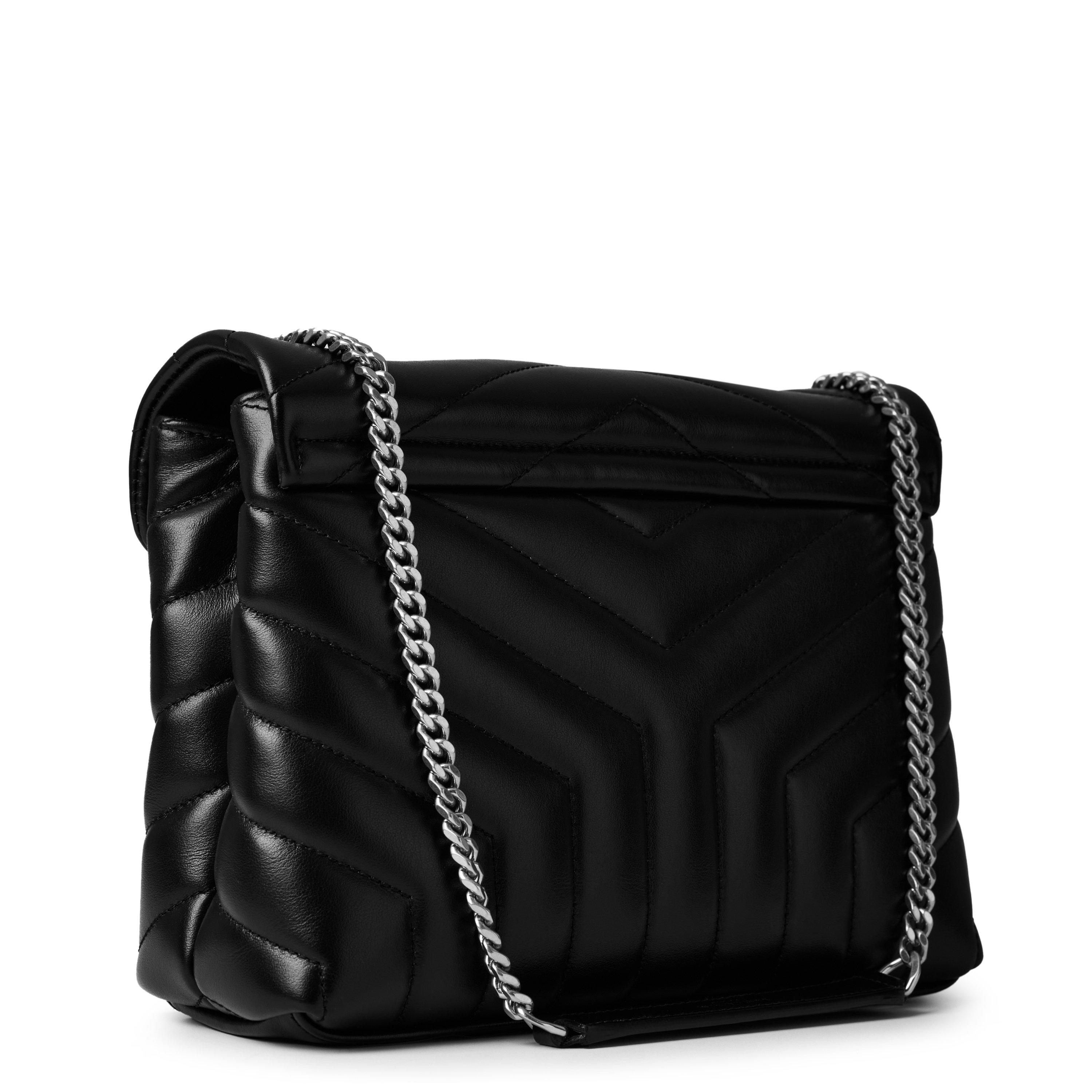 Black/Silver - Saint Laurent - Small Quilted Loulou Bag - 3