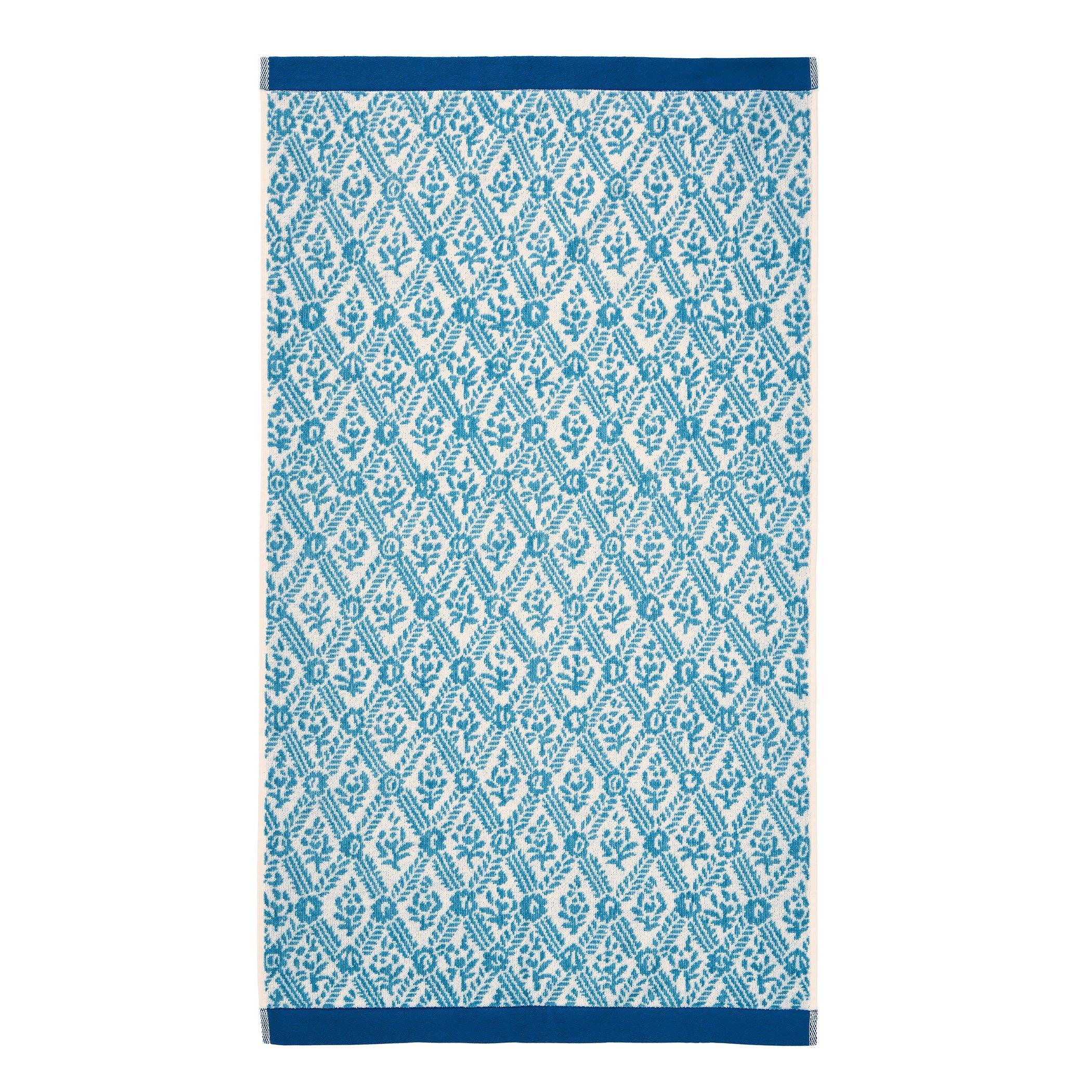 Turquoise - English Heritage - St Johns Trellis Hand Towel - 2