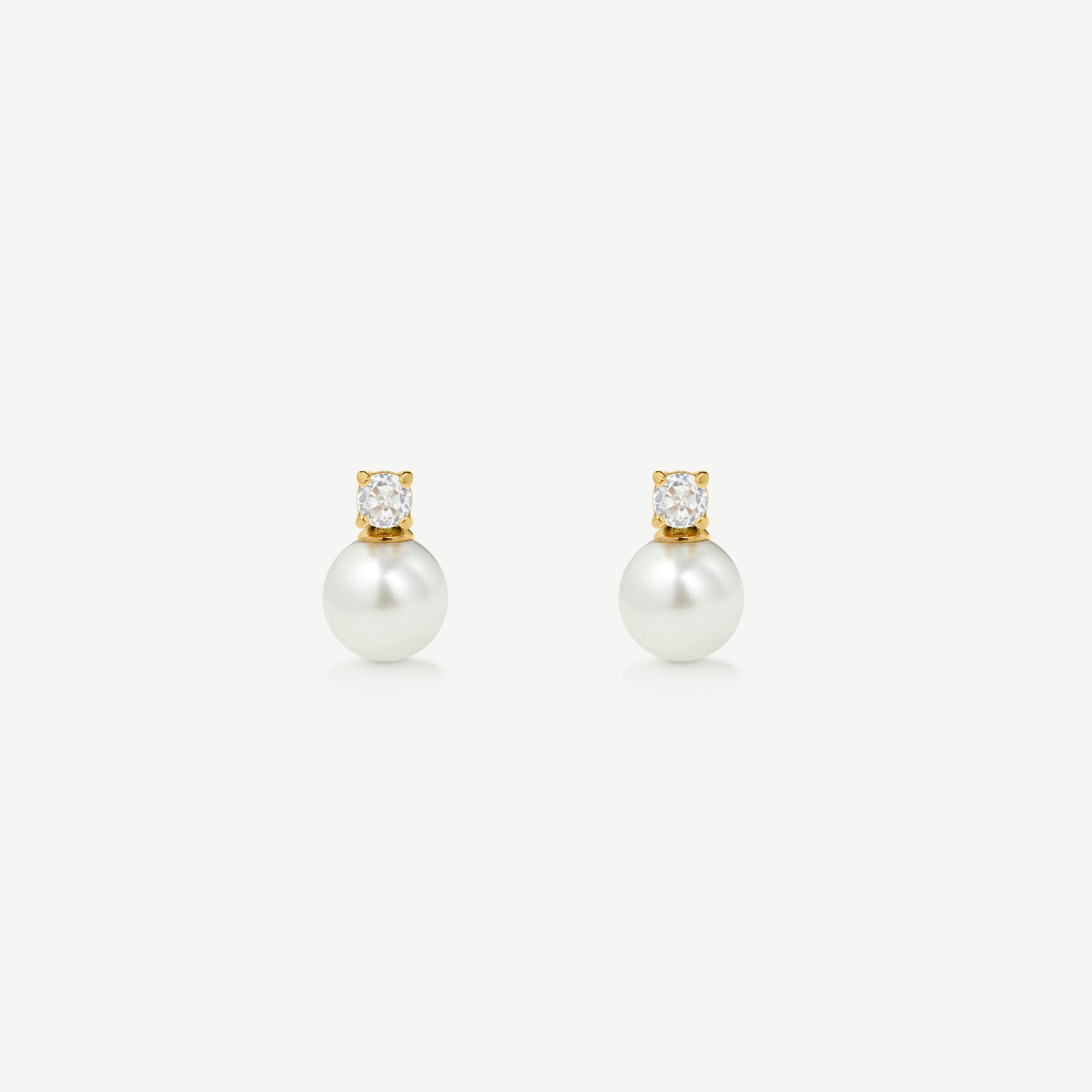 Gold - D.Louise - D.Louise Pearl Drop Earrings - 1