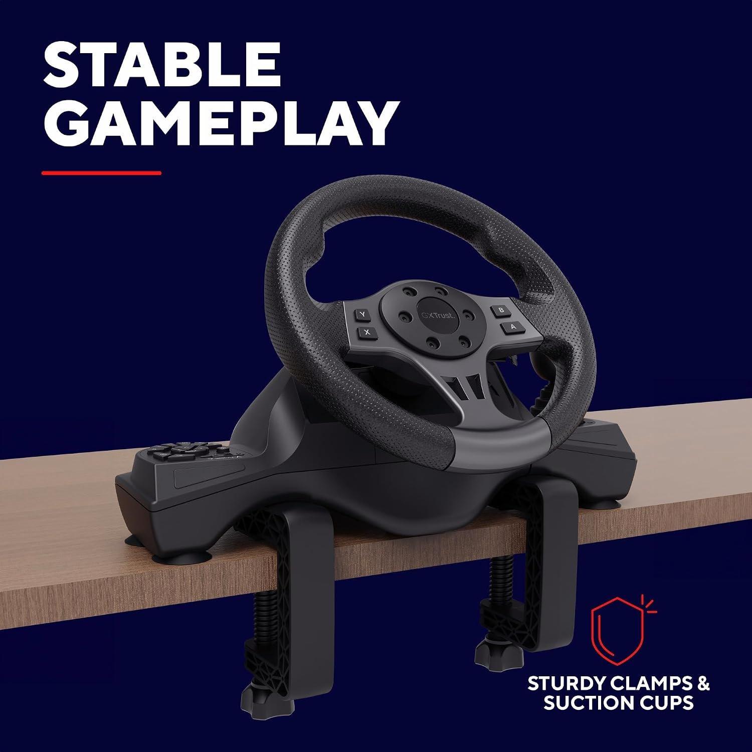Black - Trust - GXT289 Movi Racing Wheel for PC - 7
