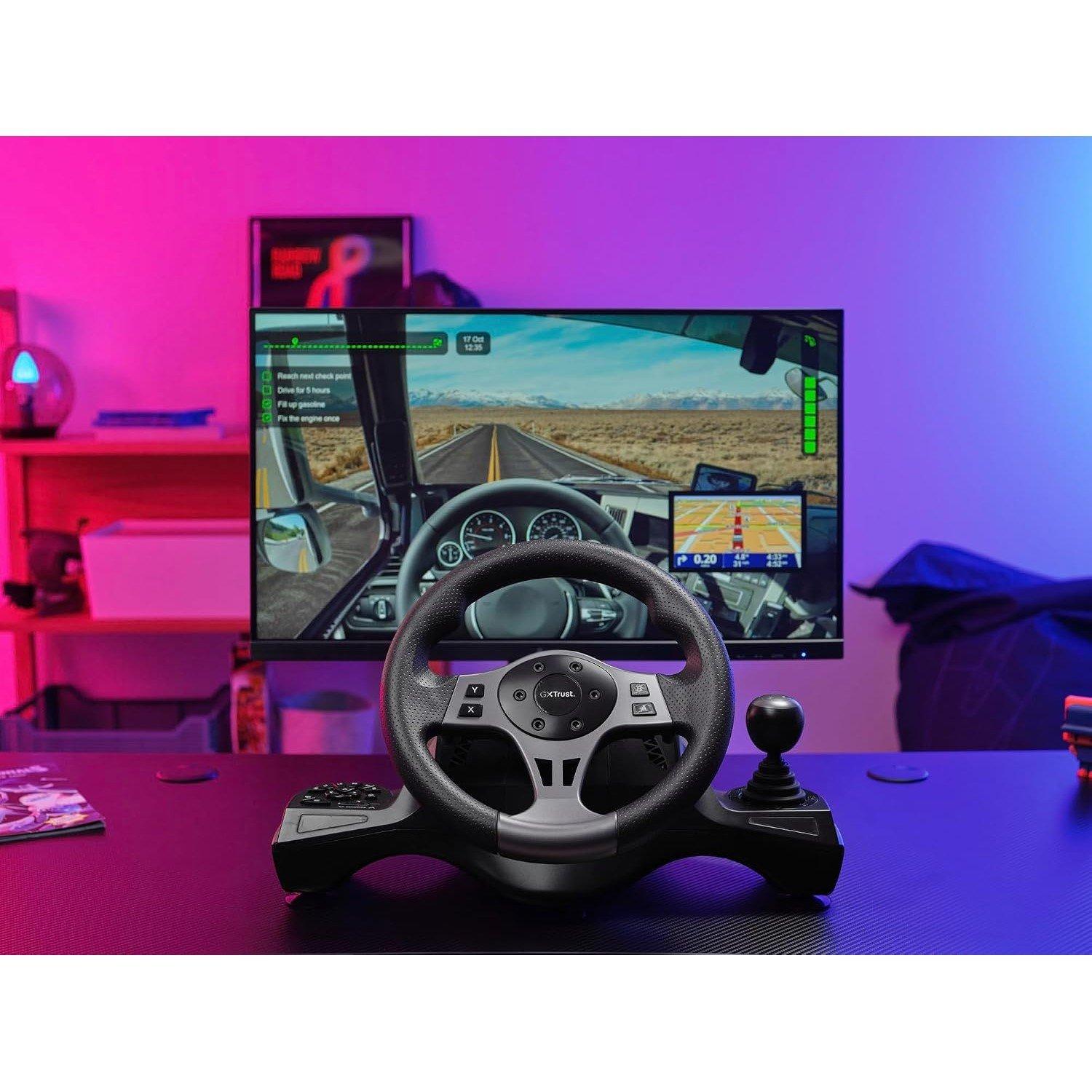 Black - Trust - GXT289 Movi Racing Wheel for PC - 8
