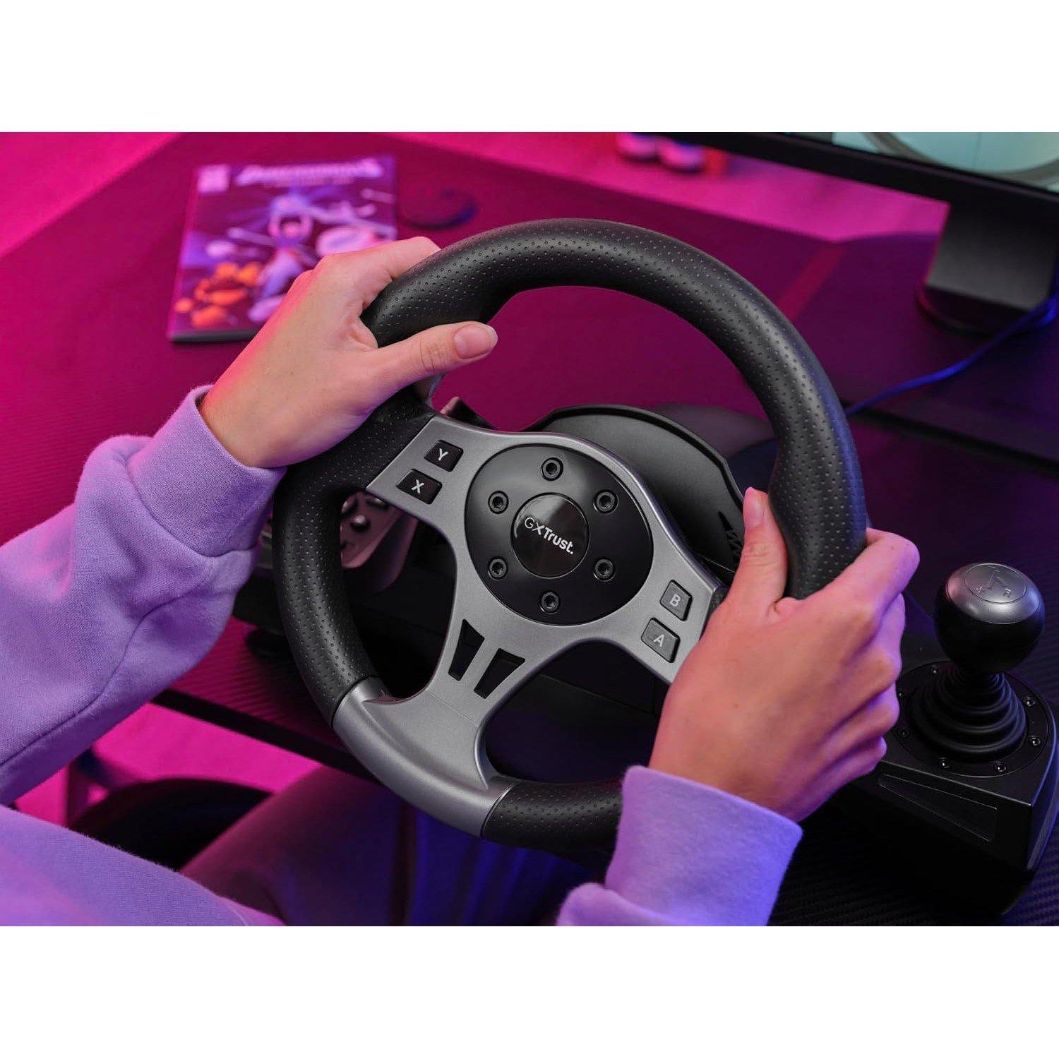 Black - Trust - GXT289 Movi Racing Wheel for PC - 9