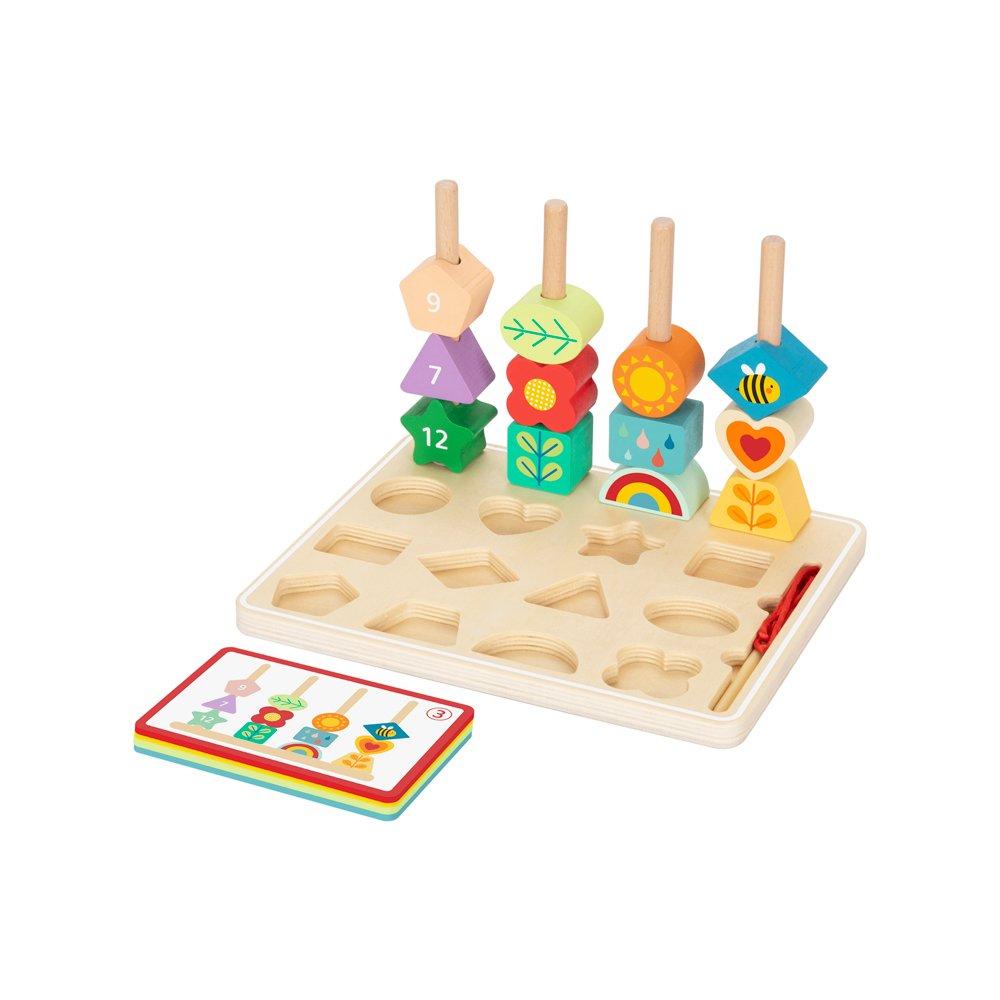 Multi - Tooky Toy - Wooden Beads Sequencing Toy Set - 2