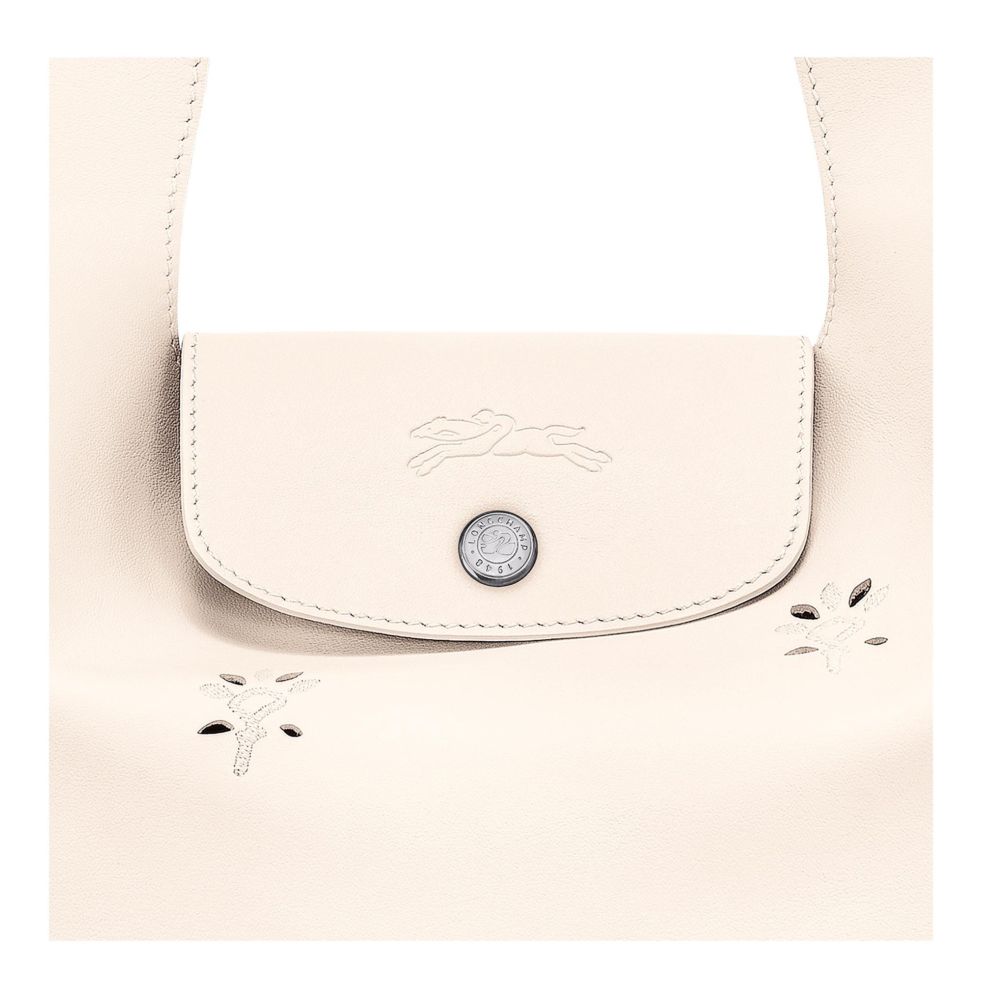 Ecru - Longchamp - Women's Le Pliage Broderie Shoulder Bag - 2